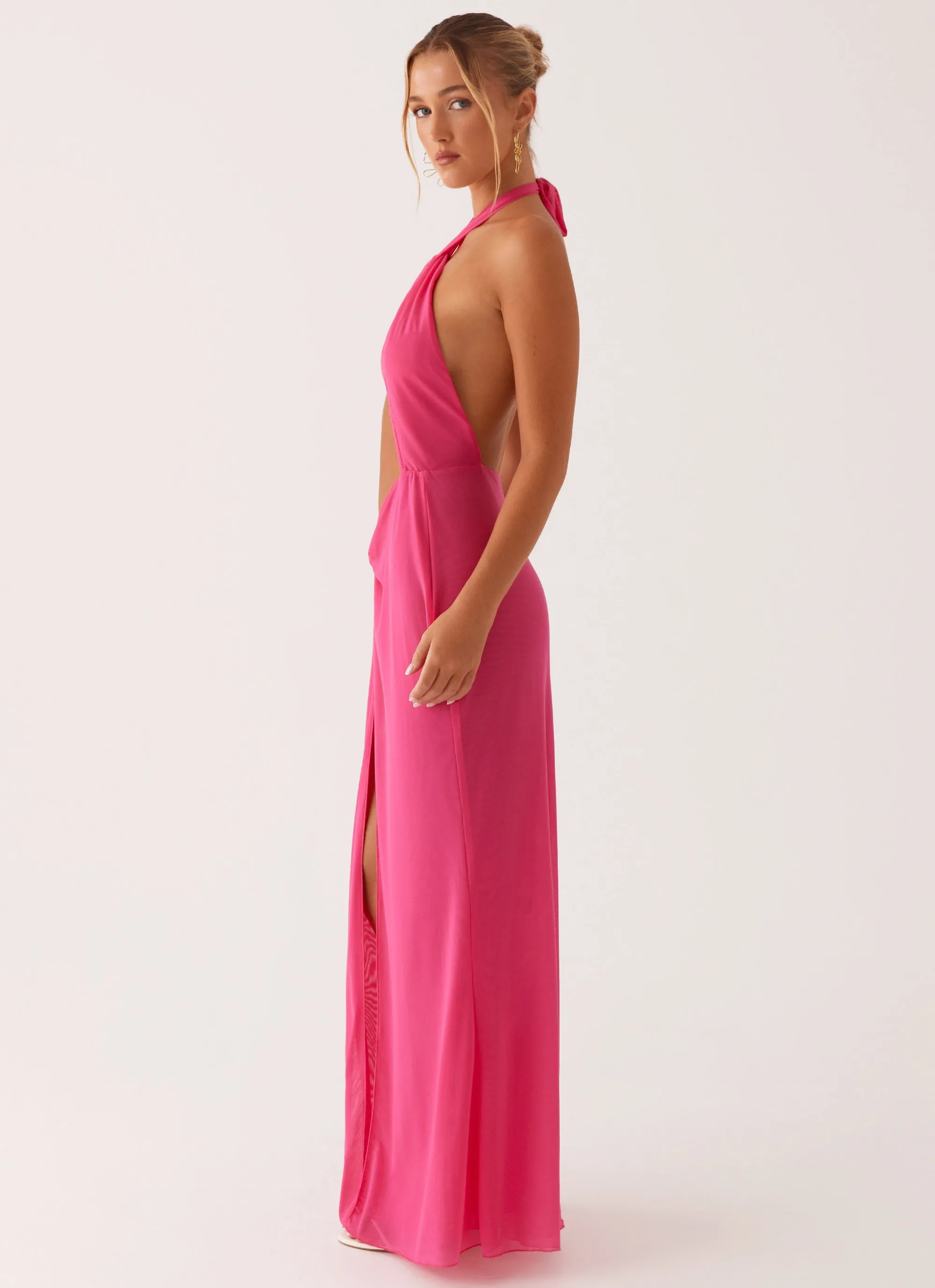Retro Vibes Centre Stage Maxi Dress - Pink