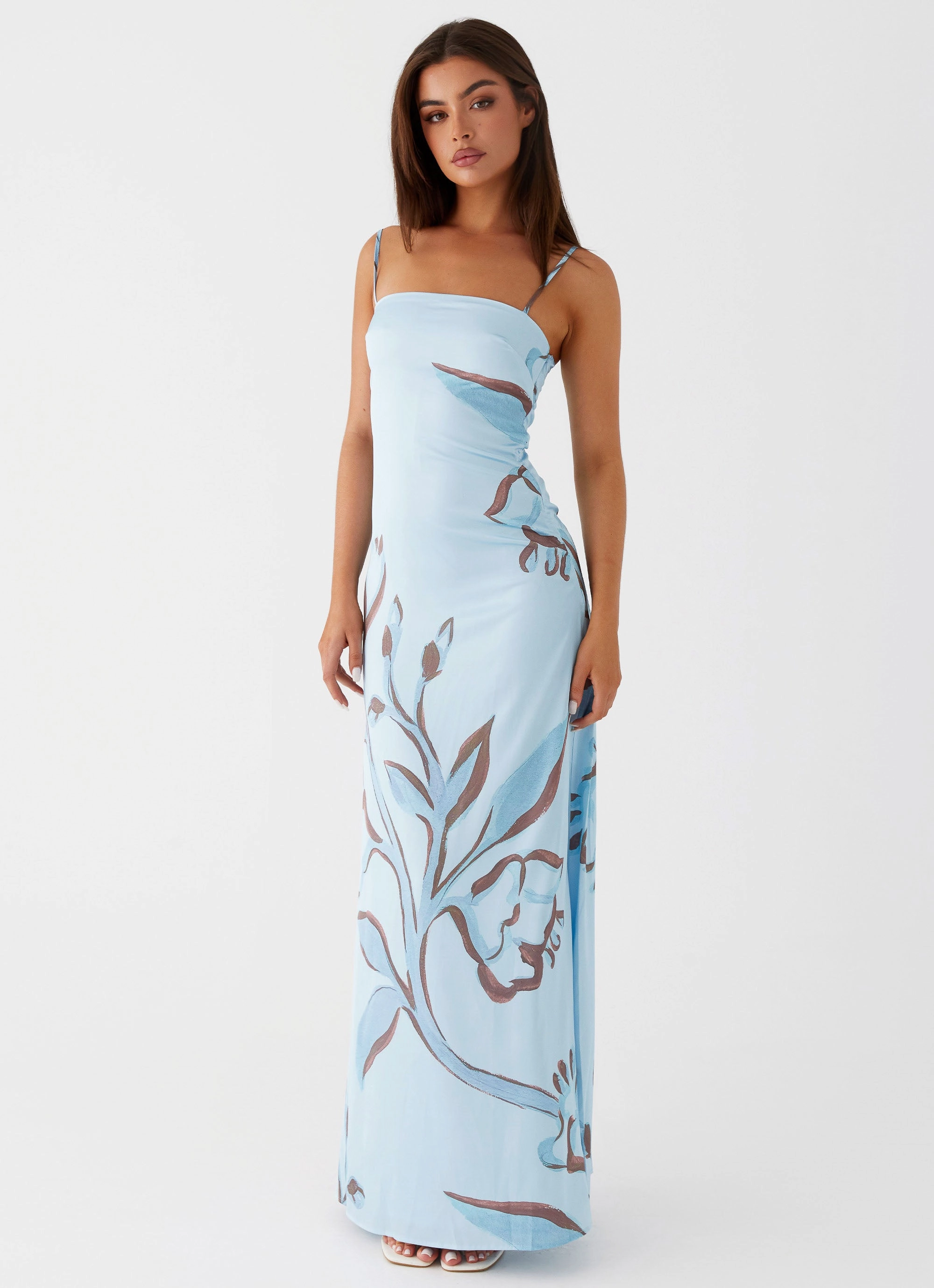 Subtle Mood Aster Bloom Maxi Dress - Blue Floral