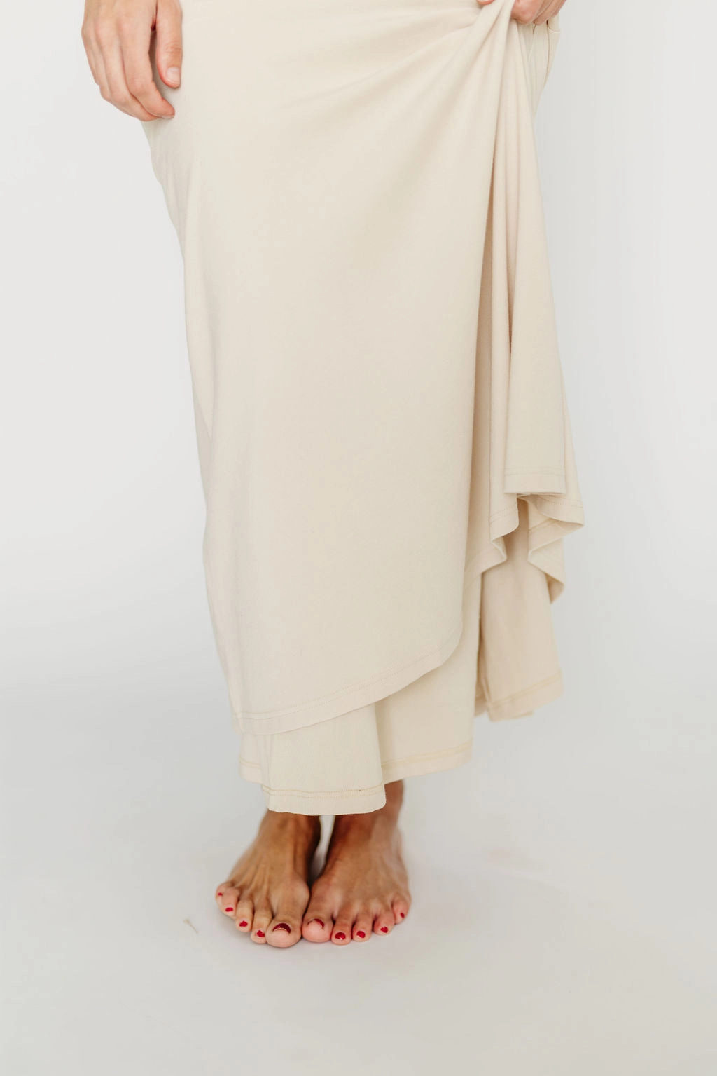 Office Layer Monroe Maxi Dress in Ivory - Bump Friendly