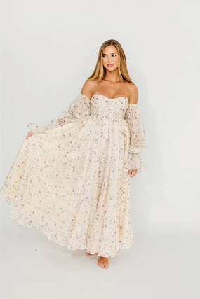 Vibrant fit One Piece Look Dear Lily Maxi Dress in Lilac - Bump Friendly