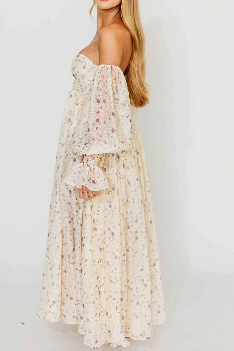 Dear Lily Maxi Dress in Lilac - Bump Friendly Urban Feel
