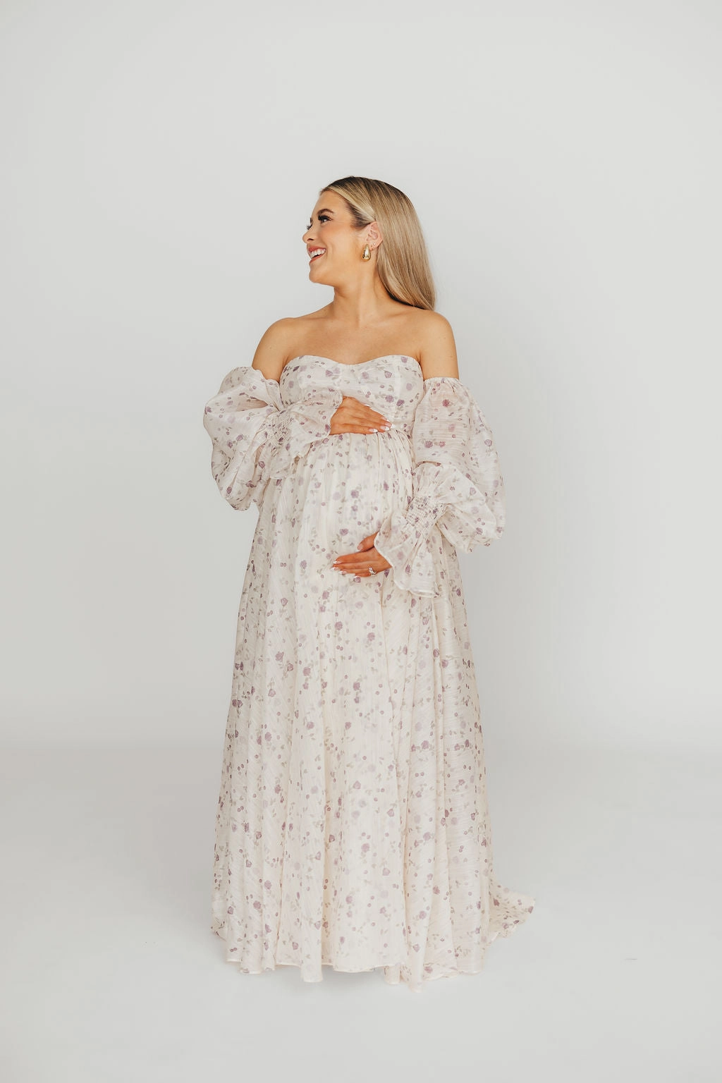 Stylish party wear Dear Lily Maxi Dress in Lilac - Bump Friendly