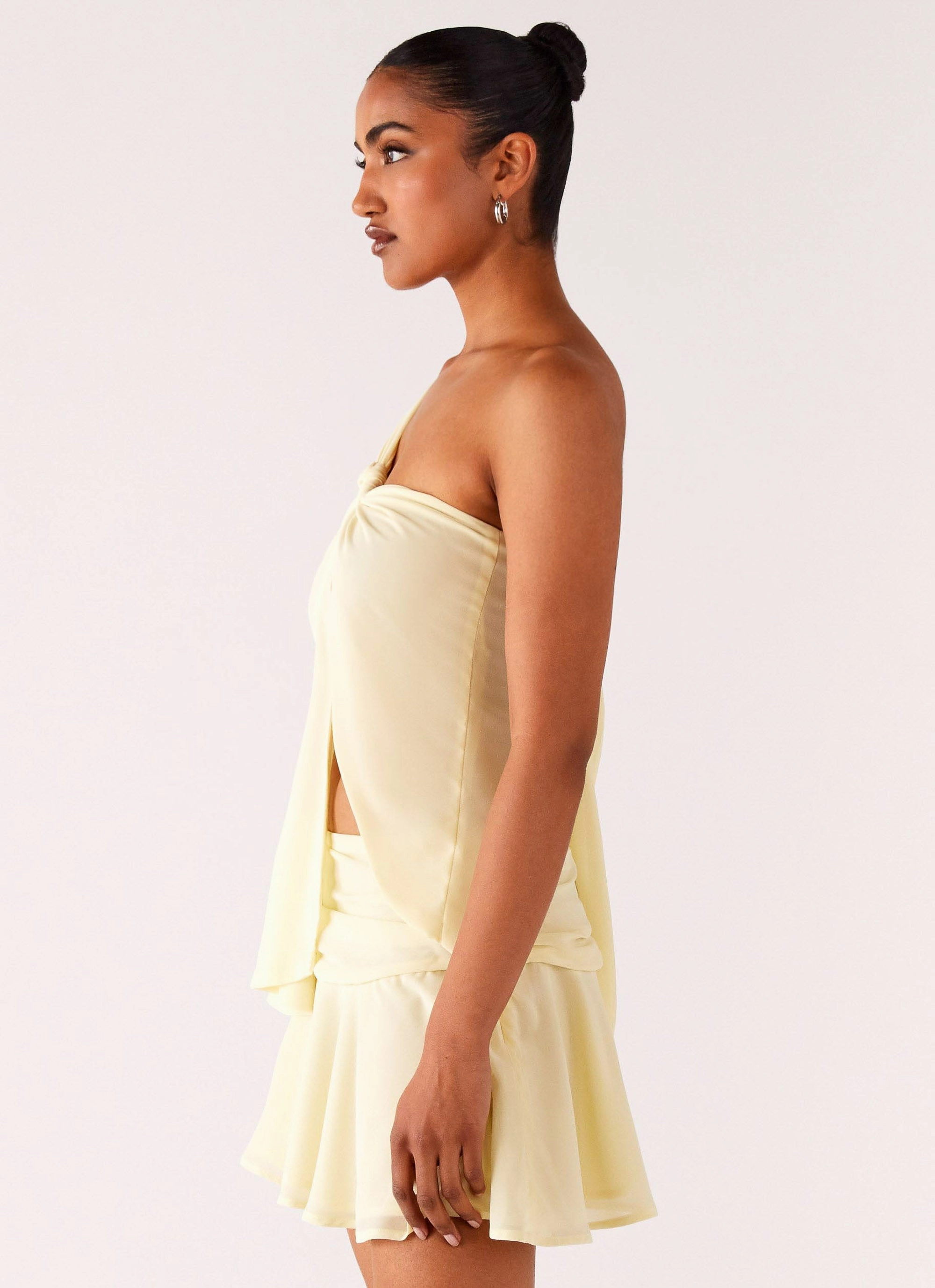 Delight Me Asymmetrical Top - Yellow Comfortable