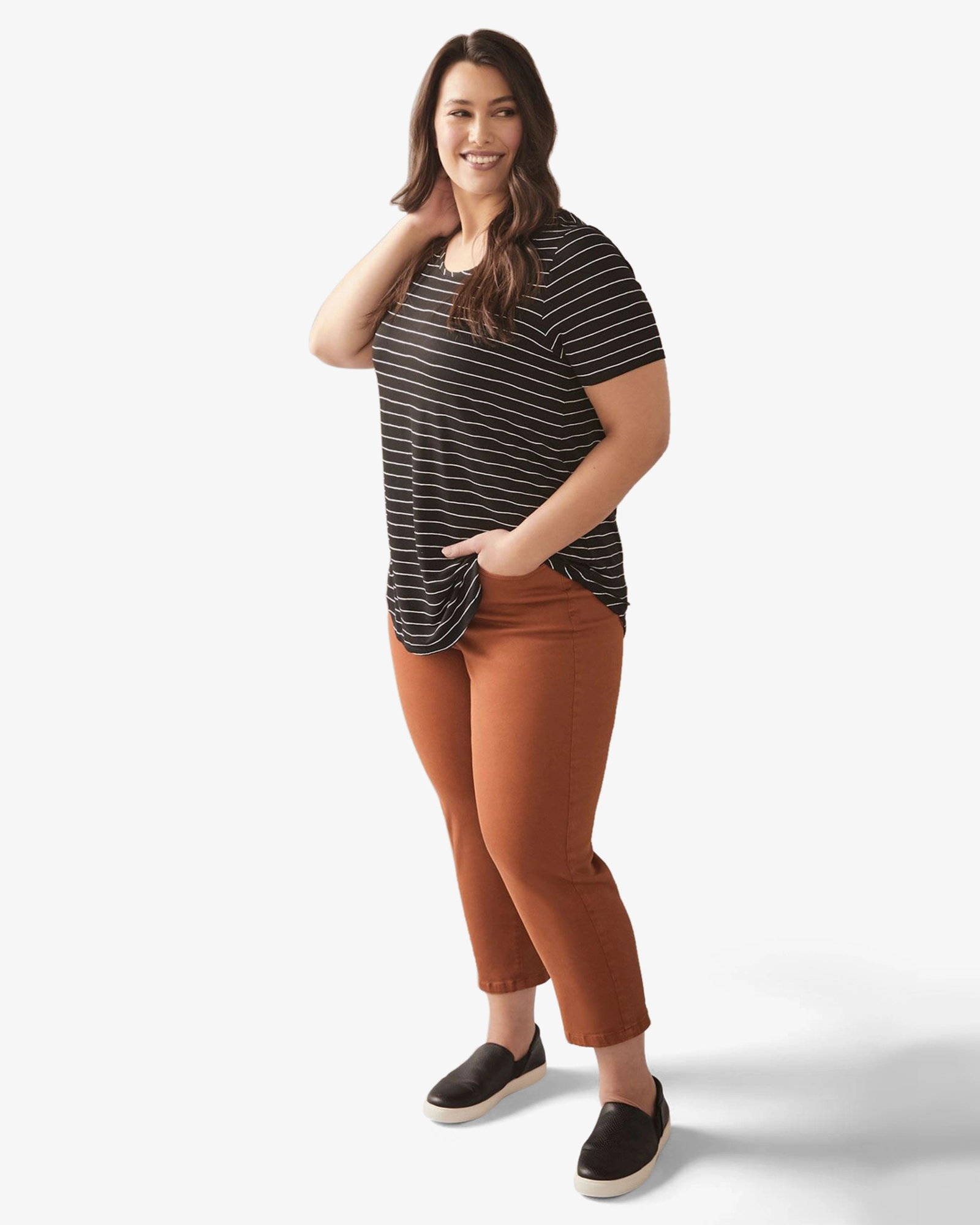 Jessie Cropped Jeans | Brown Vibrant Bold Look Street Fashion