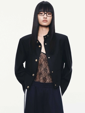 Innovate Mock Neck Cropped Jacket