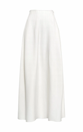Annamaria Knit Maxi Skirt in Ivory Silk Fresh Layer
