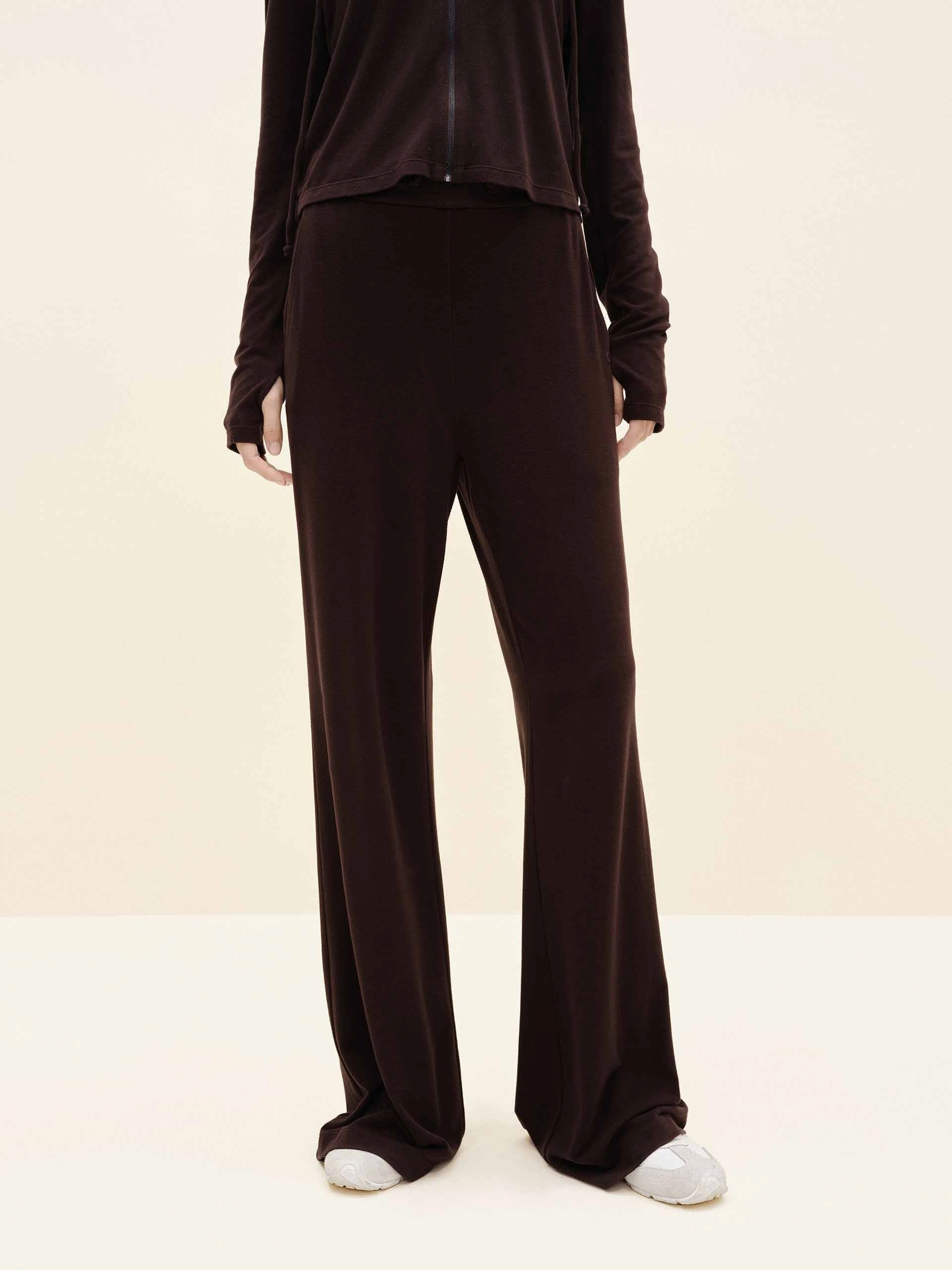 Laser cut Drawstring Flared Trousers