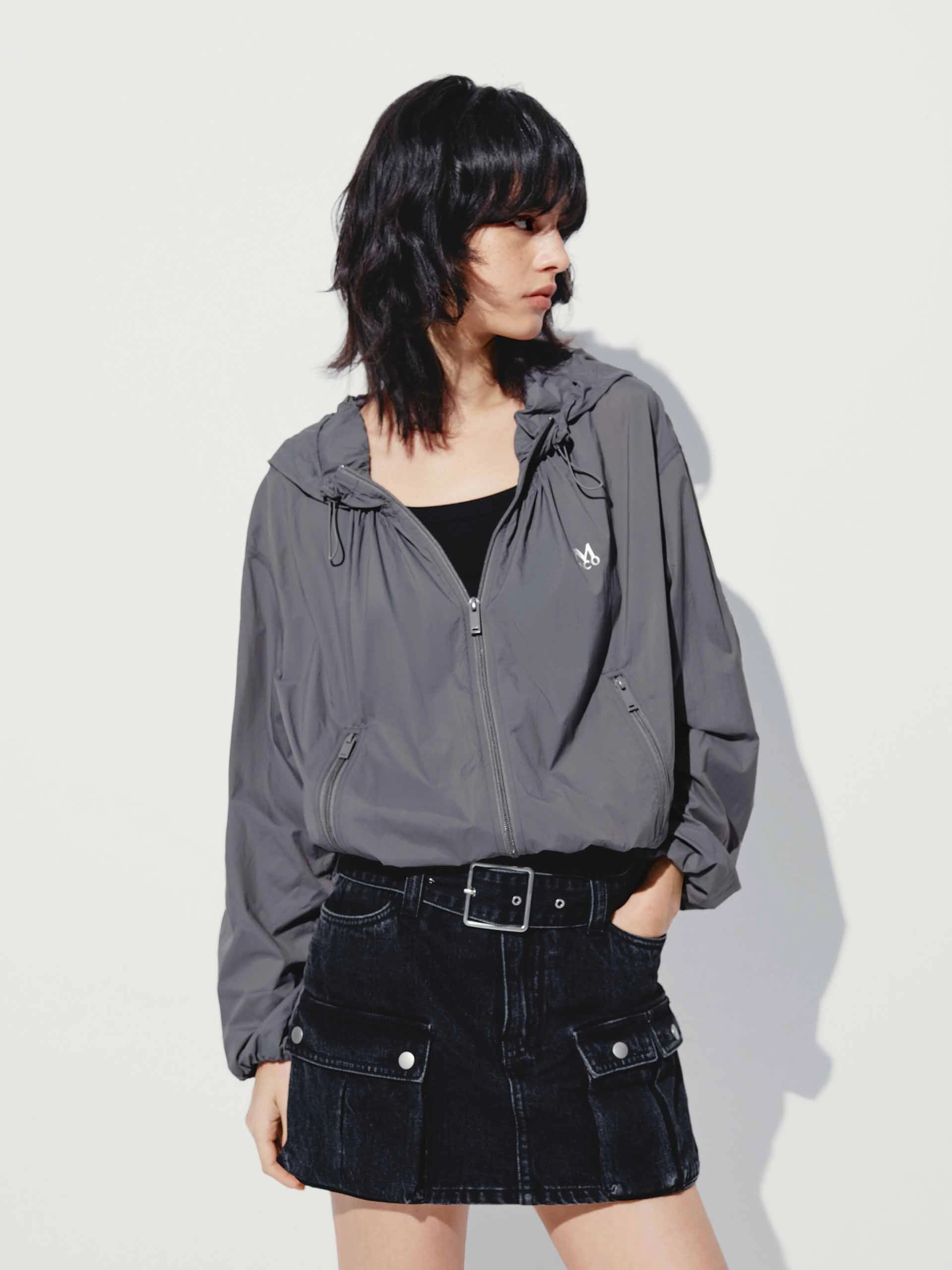 GlowInTheDarkAccents Drawstring Hooded Coat