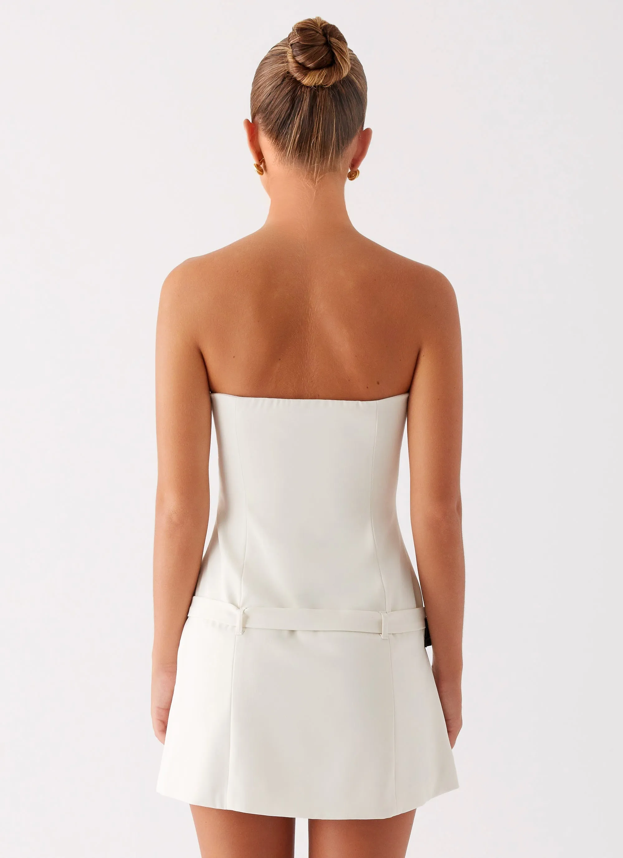 Lume Strapless Mini Dress - Ivory Bodycon-Fit Stylish Appeal