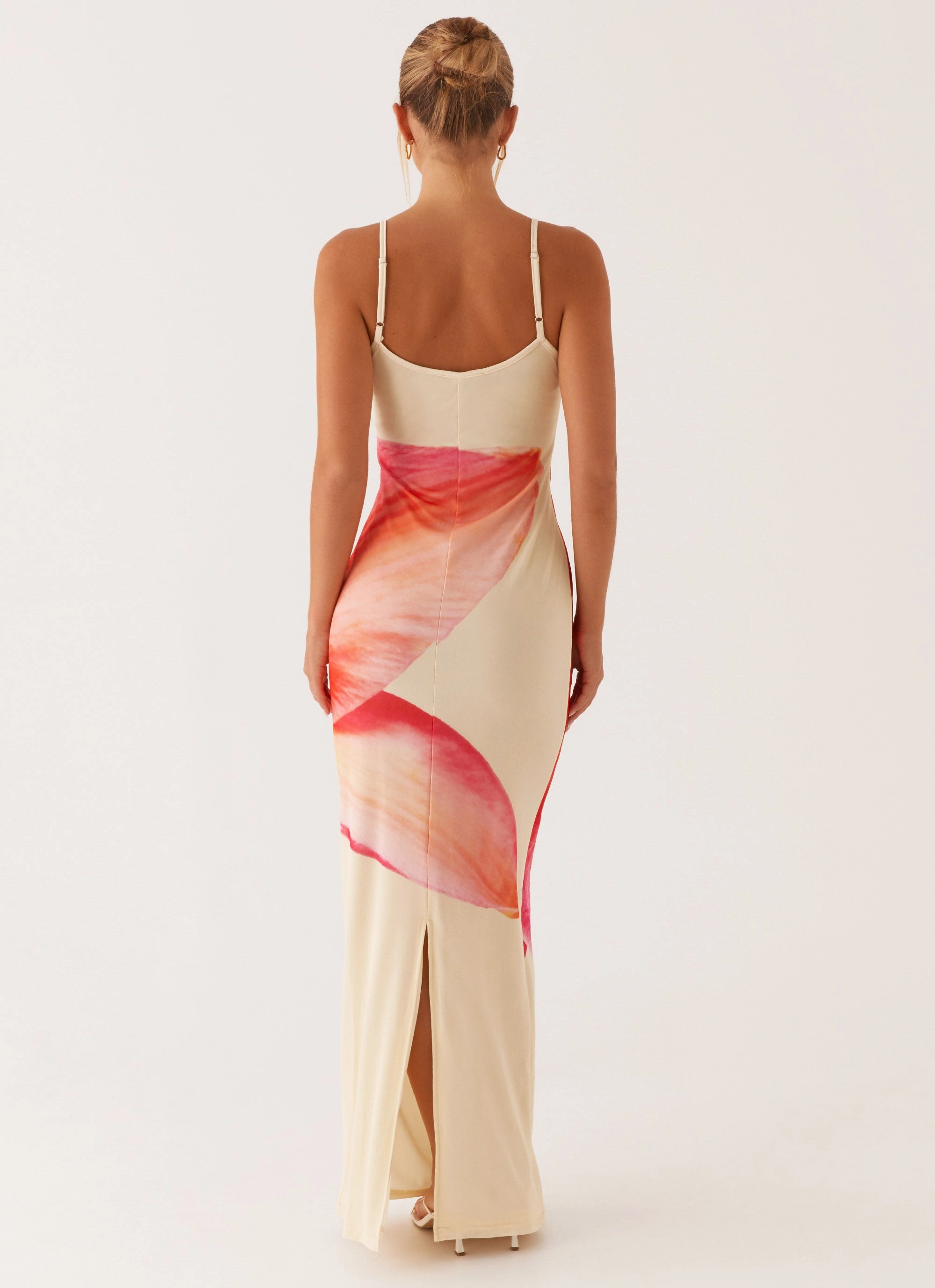 Lounge Outfit Stylish Waist Fit Bad News Mesh Maxi Dress - Yellow Floral