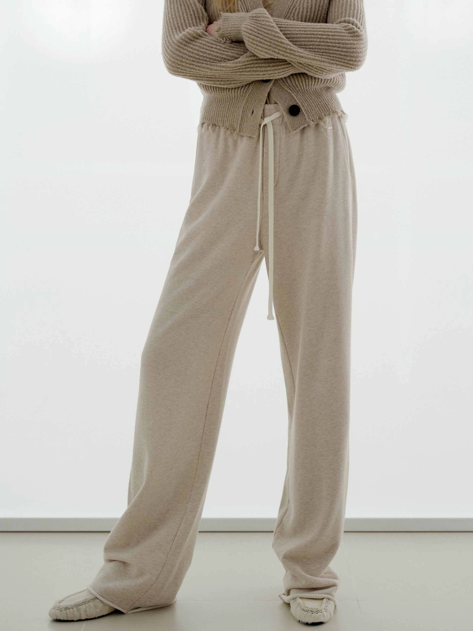 Cotton Drawstring Detail Trousers Stay Cool
