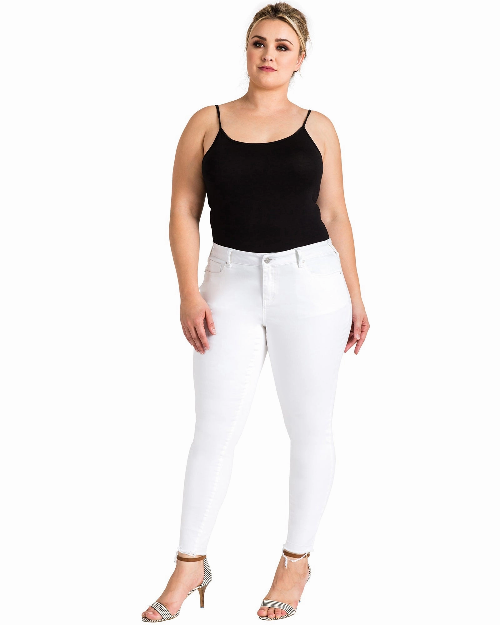 Willa Released Hem Skinny Jeans | White Chill Attire