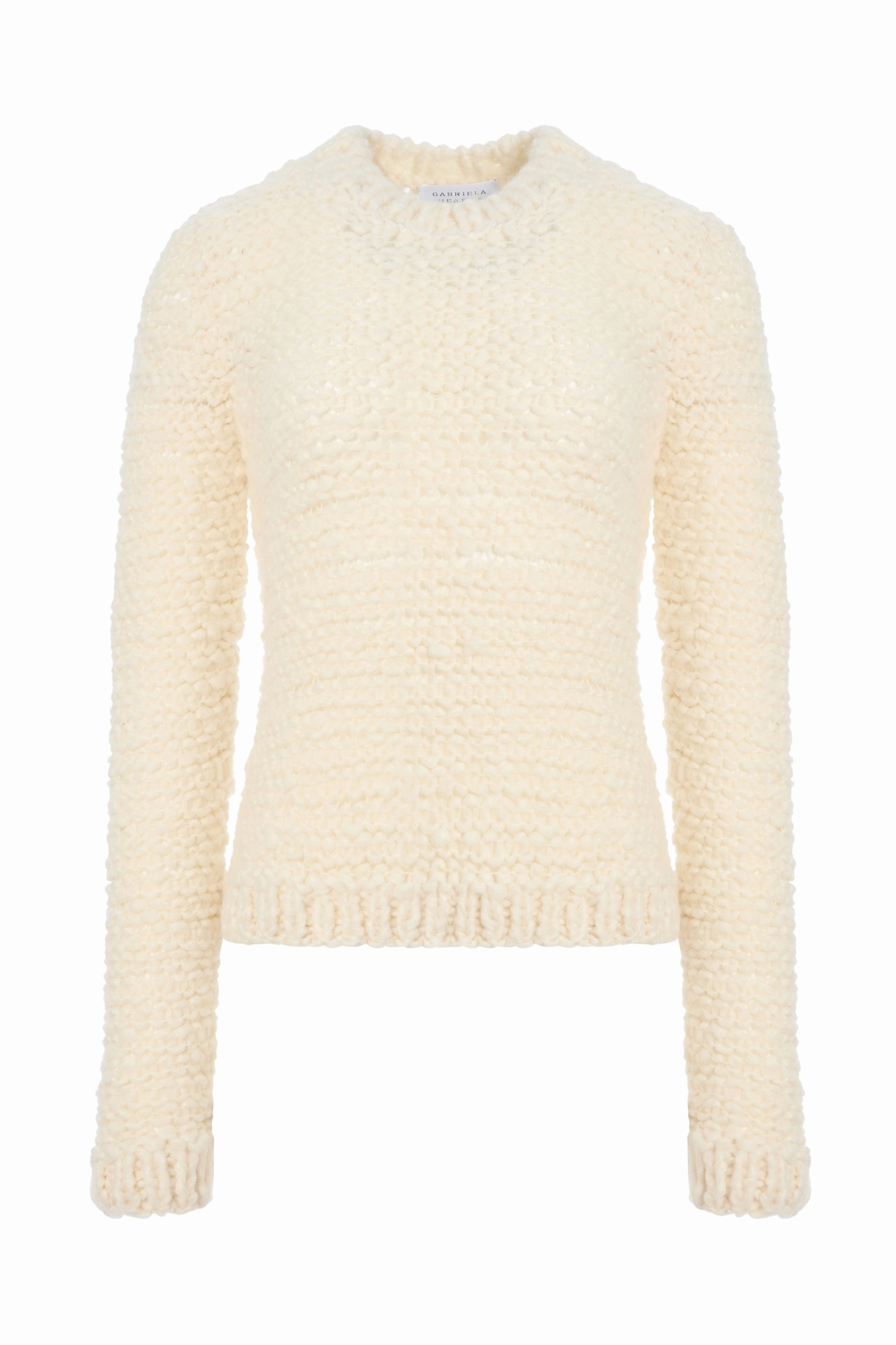 Mild Weather Durand Knit Sweater in Ivory Welfat Cashmere