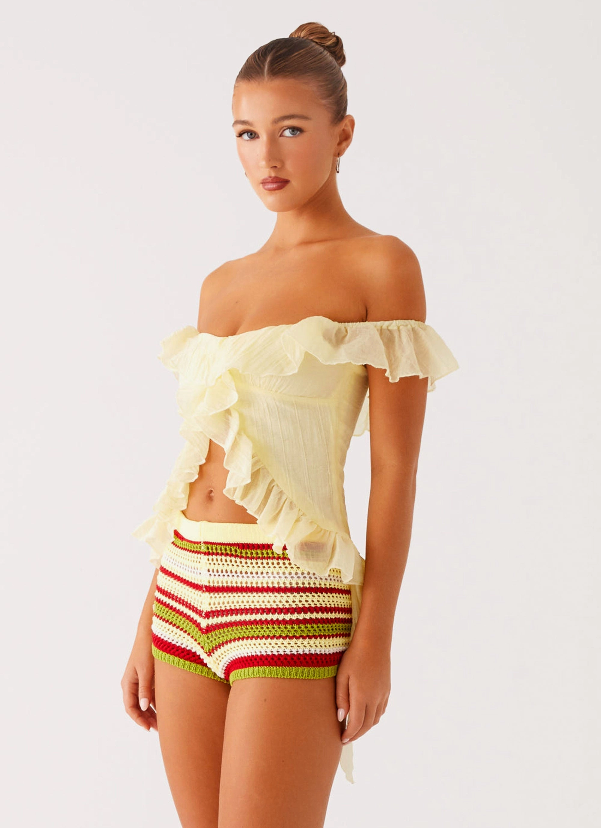 isolation Dylan Off Shoulder Top - Yellow