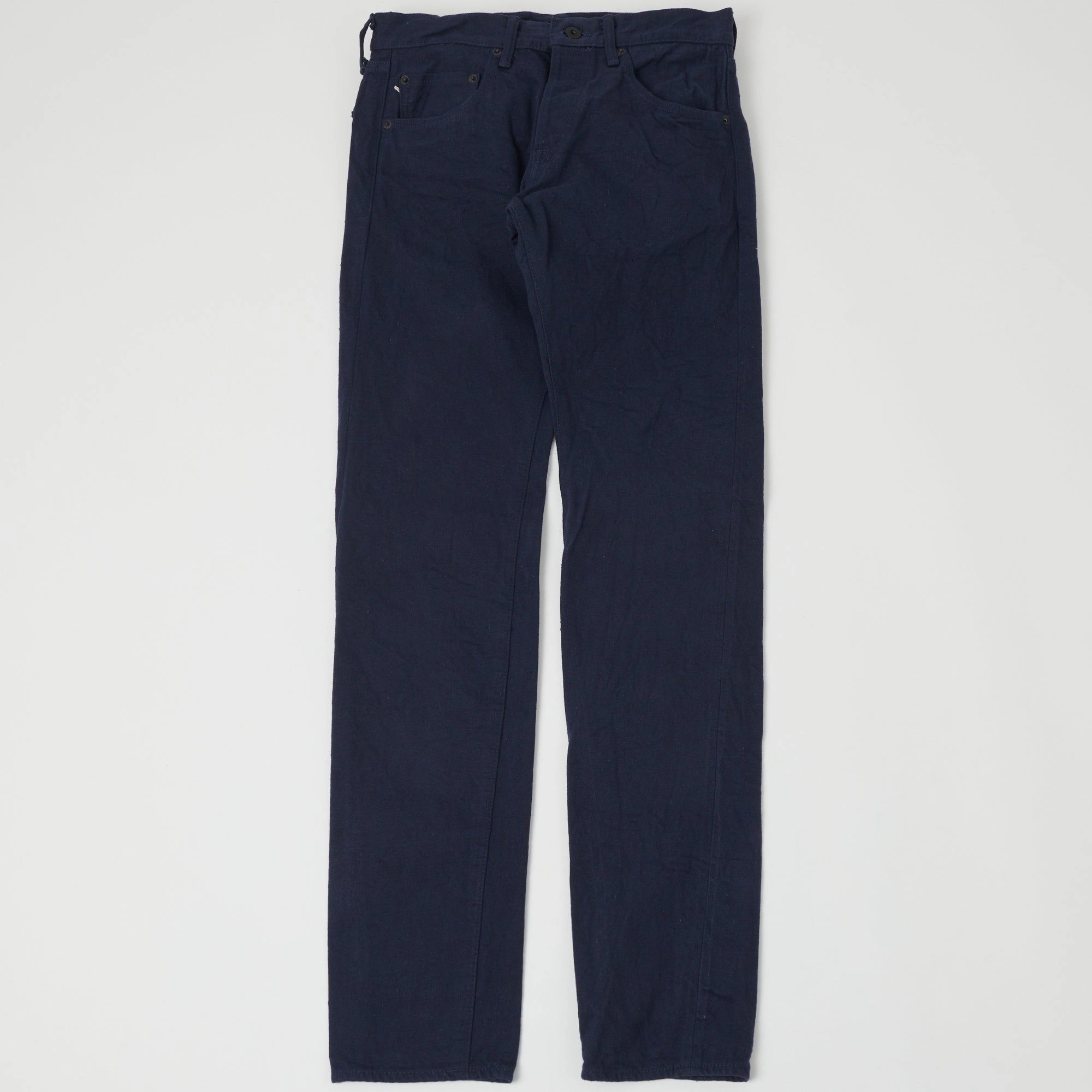 Belt Loop Reinforcement ONI Denim 612-NVNV 'Warp and Weft' 12oz Regular Tapered Jean - Navy One Wash