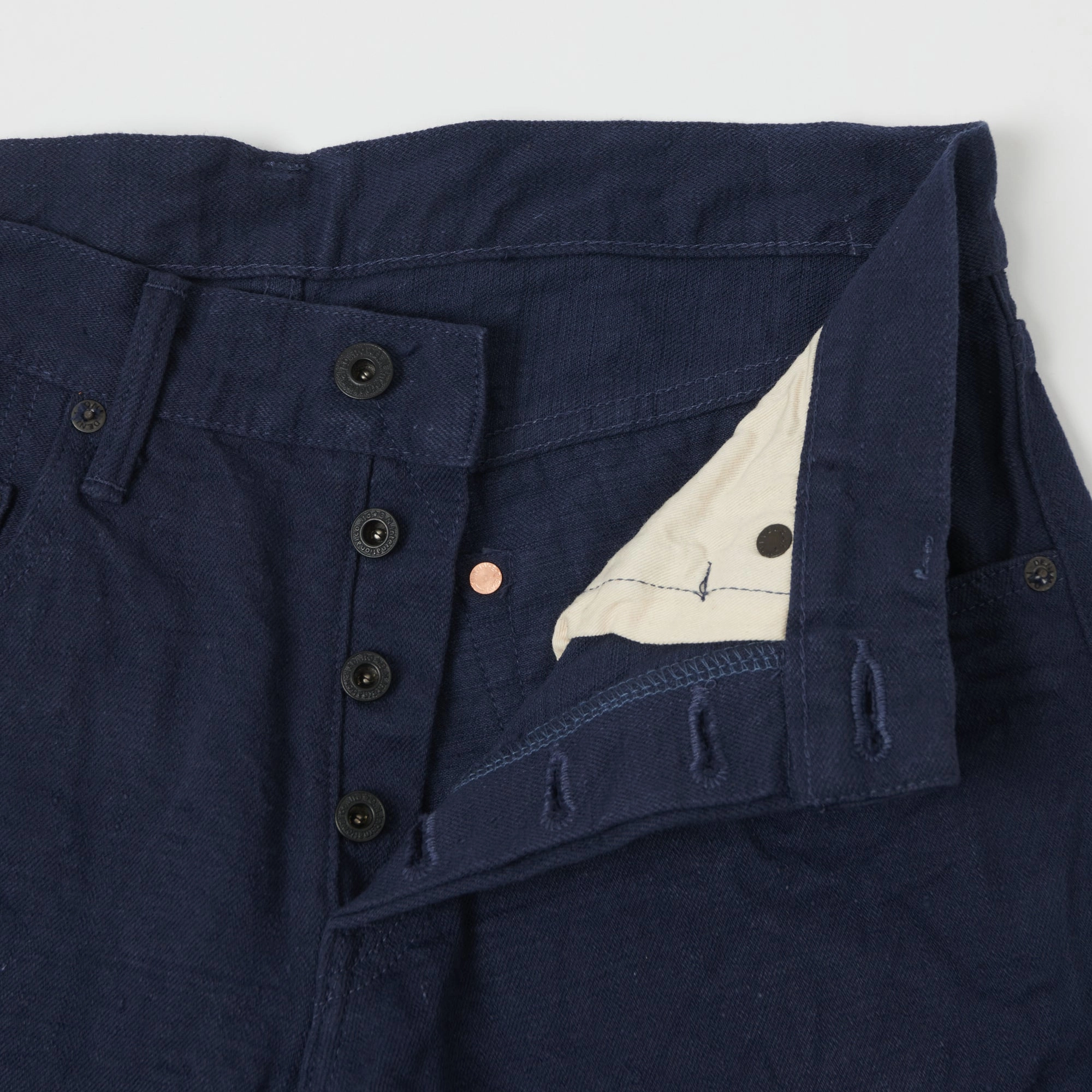 ONI Denim 612-NVNV 'Warp and Weft' 12oz Regular Tapered Jean - Navy One Wash Comfort waistband Party Look Modern Minimalist