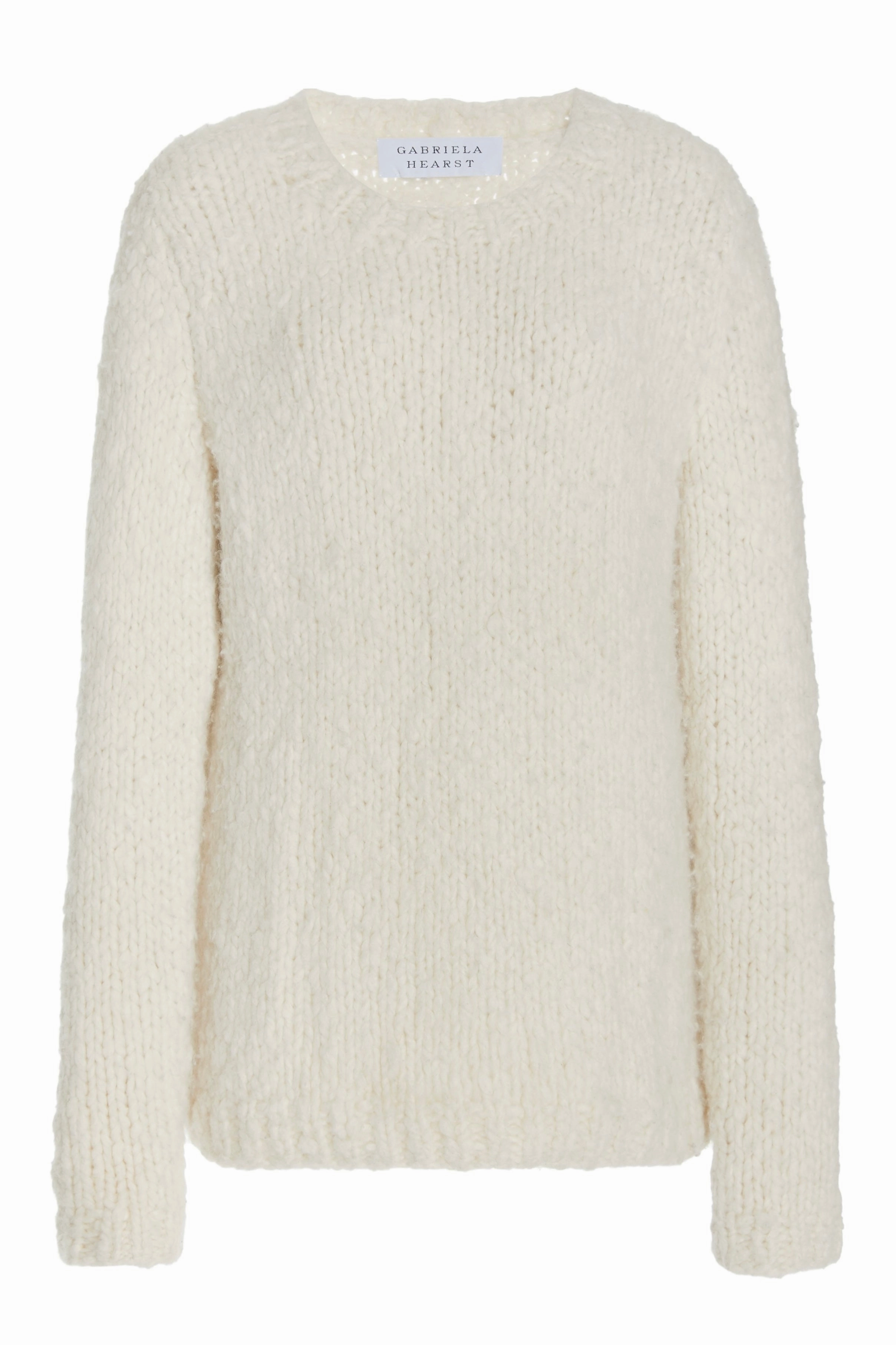 Lawrence Knit Sweater in Ivory Welfat Cashmere Lightweight Material