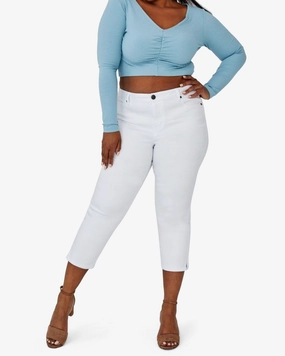 Maggy Cropped Skinny Jean | White Sustainable Road Trip