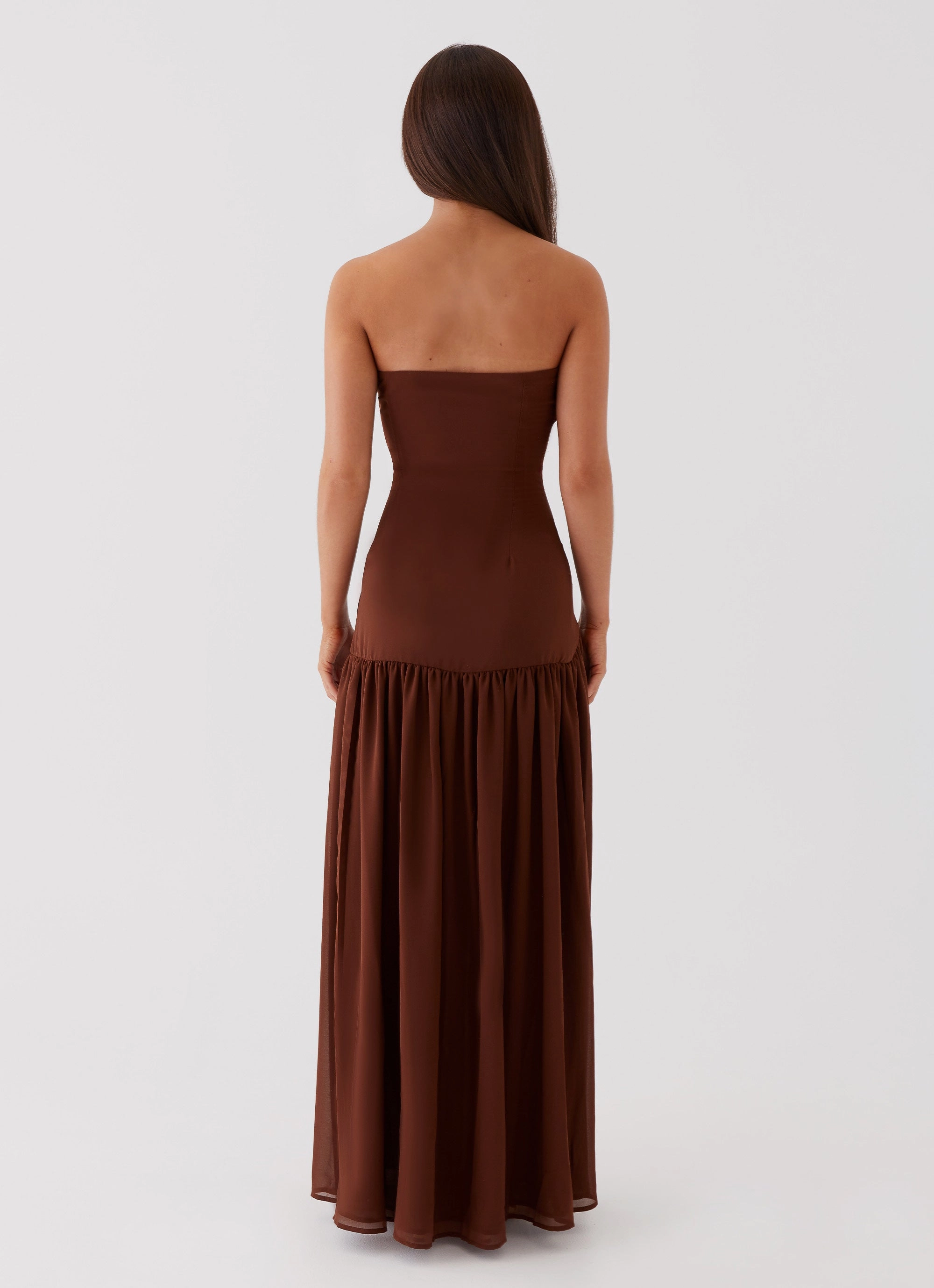 Bold Look Eden Strapless Maxi Dress - Brown