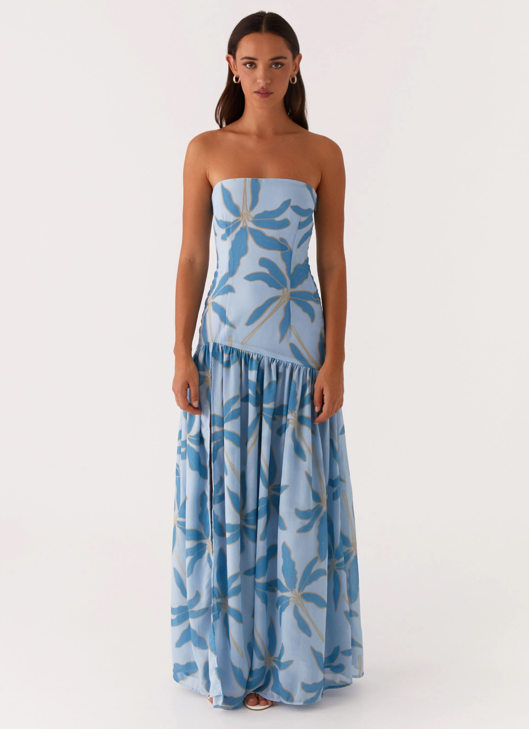 All Look Refined Feel Eden Strapless Maxi Dress - Opulent Blue