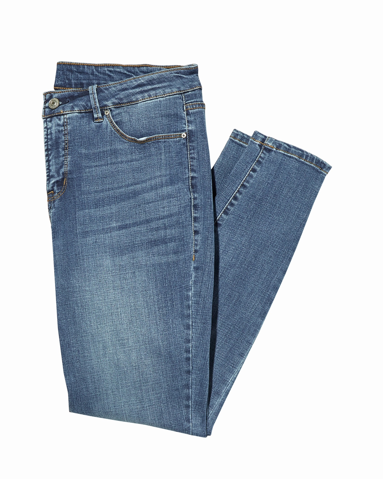 Stagg Mid Rise Ankle Skinny Jean | Medium Wash Non Restrictive Thigh