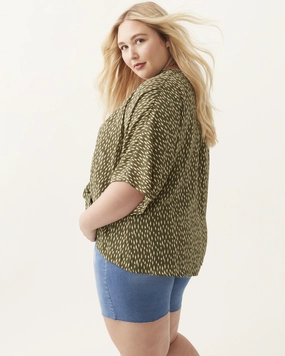 Spring Mood Party Look Classic Kimmer Frayed Hem Denim Short | Dark Wash