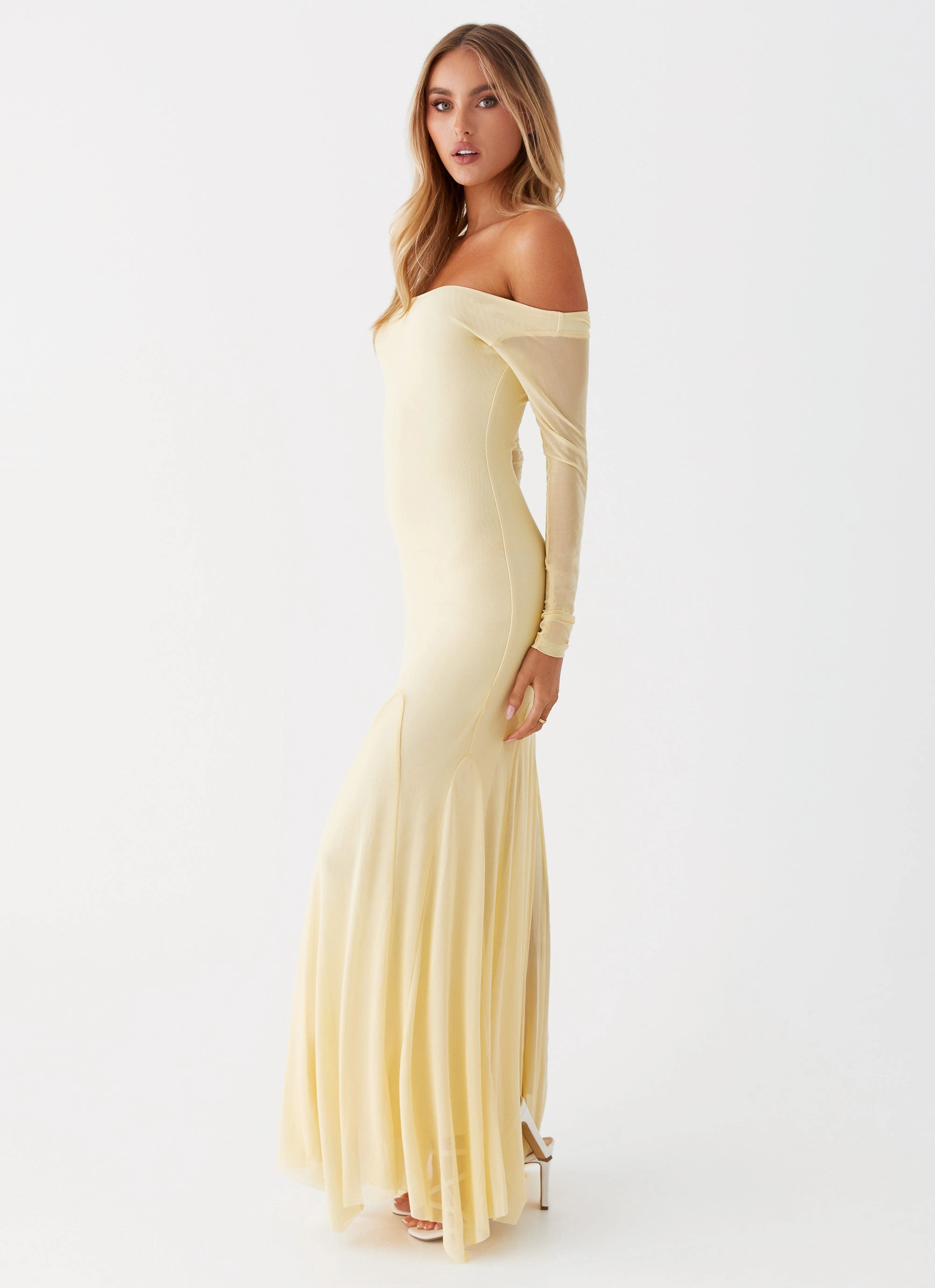 Chill Style ConvertibleNeckline Maribel Maxi Dress - Yellow