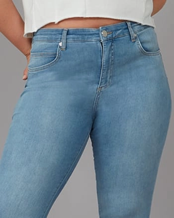 Stylish Casual Women's BILLIE-DS High Rise Bootcut Jeans | Dusty Sky