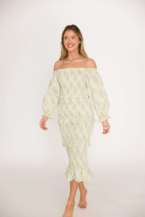 The Chloe Midi Dress in Sage - Bump Friendly *Final-Sale* Effortless weekend dress Contemporary Design