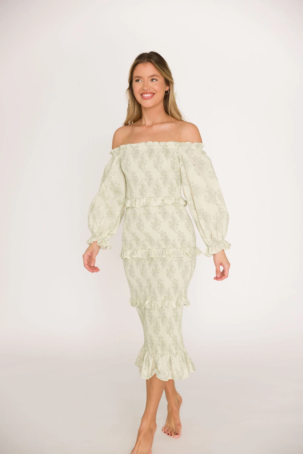 The Chloe Midi Dress in Sage - Bump Friendly *Final-Sale* Effortless weekend dress Contemporary Design