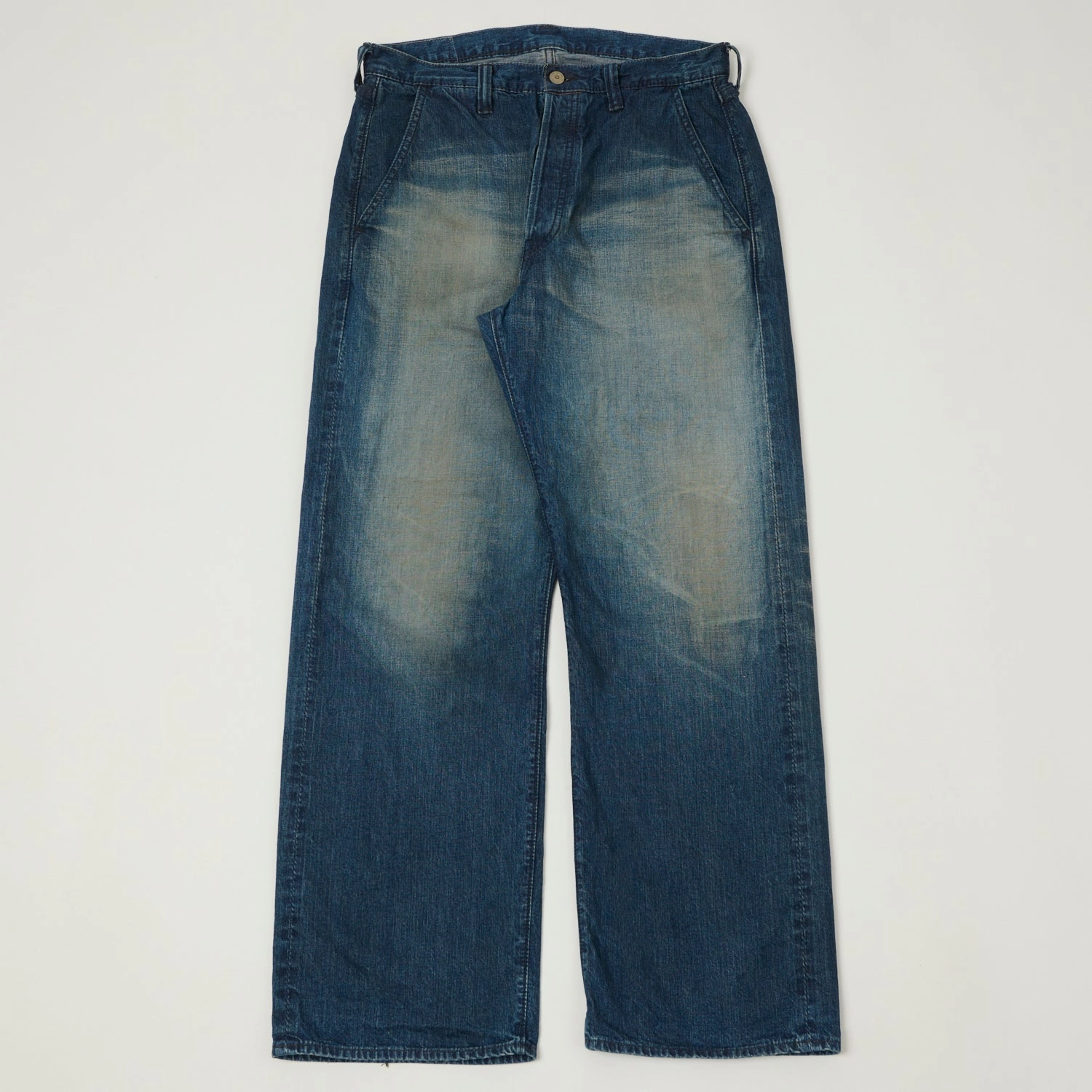 Full Count 1121 'Duke II' Wide Straight Jean - Heavy Wash Affordable Beach Day Lifestyle Ready