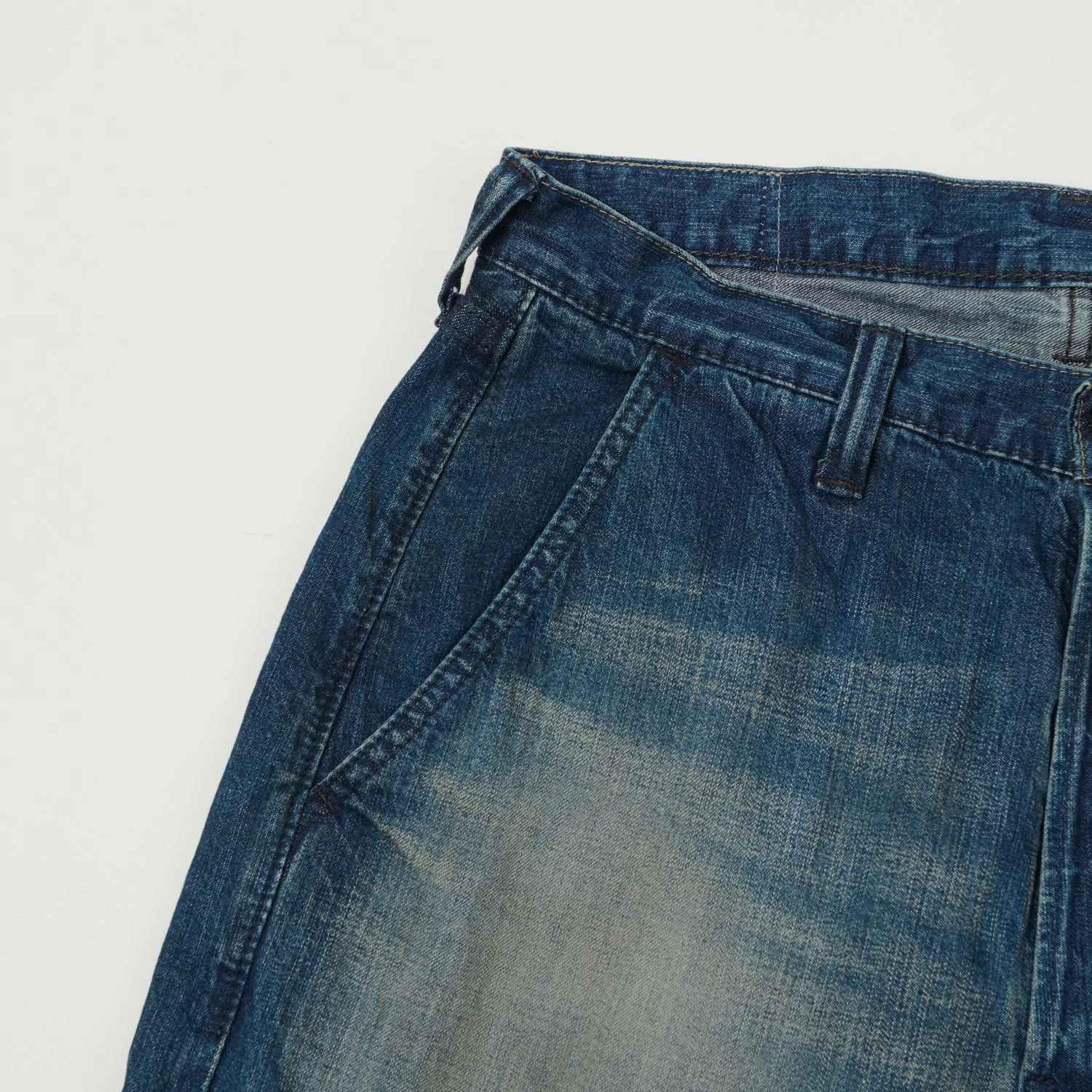 Chic Wear Barrel Leg Construction Full Count 1121 'Duke II' Wide Straight Jean - Heavy Wash