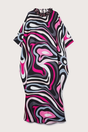 Marmo Print Kaftan Fitted Style Profile Enhancer