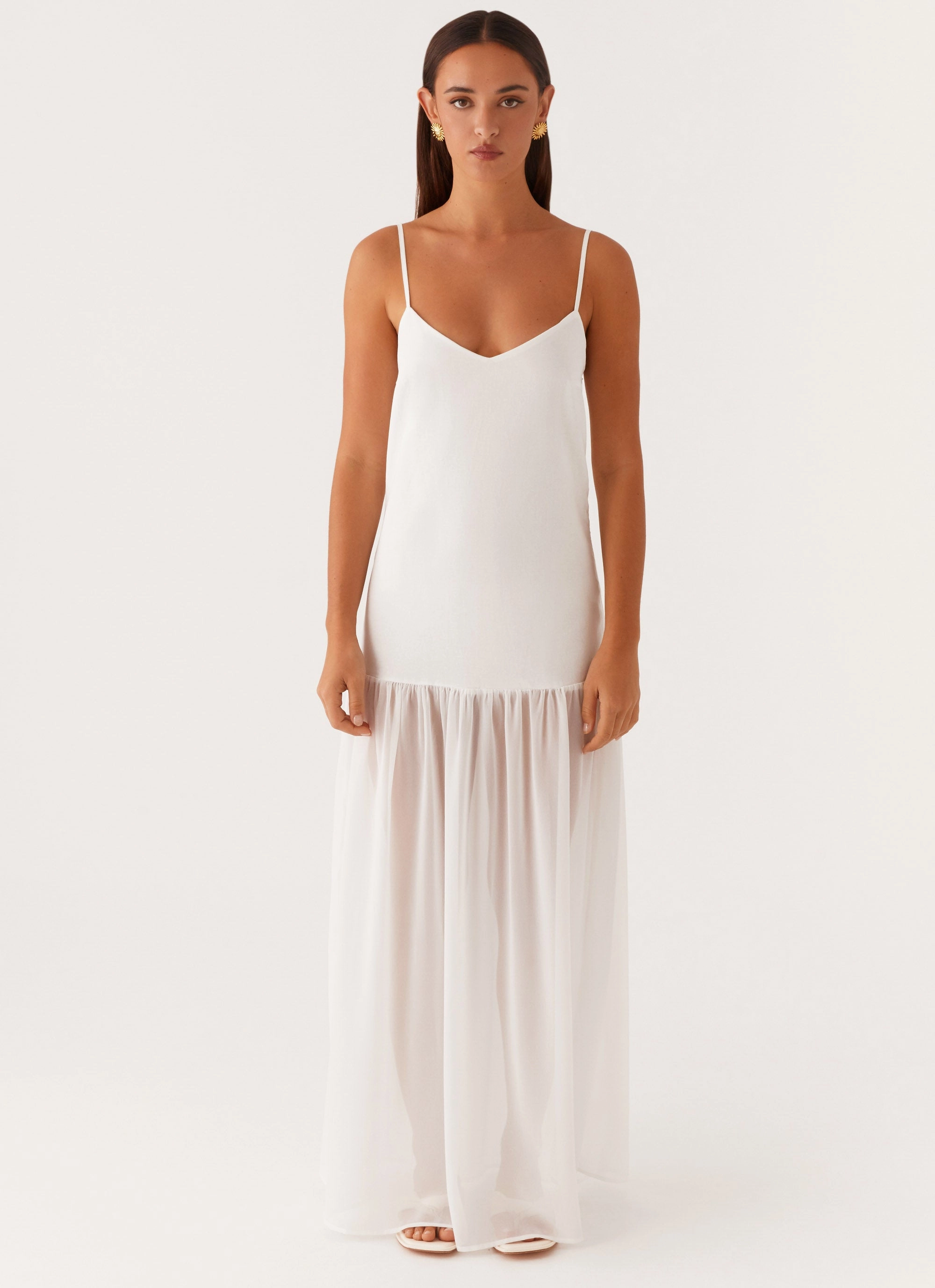 Versatile Piece Heavenly Linen Maxi Dress - White