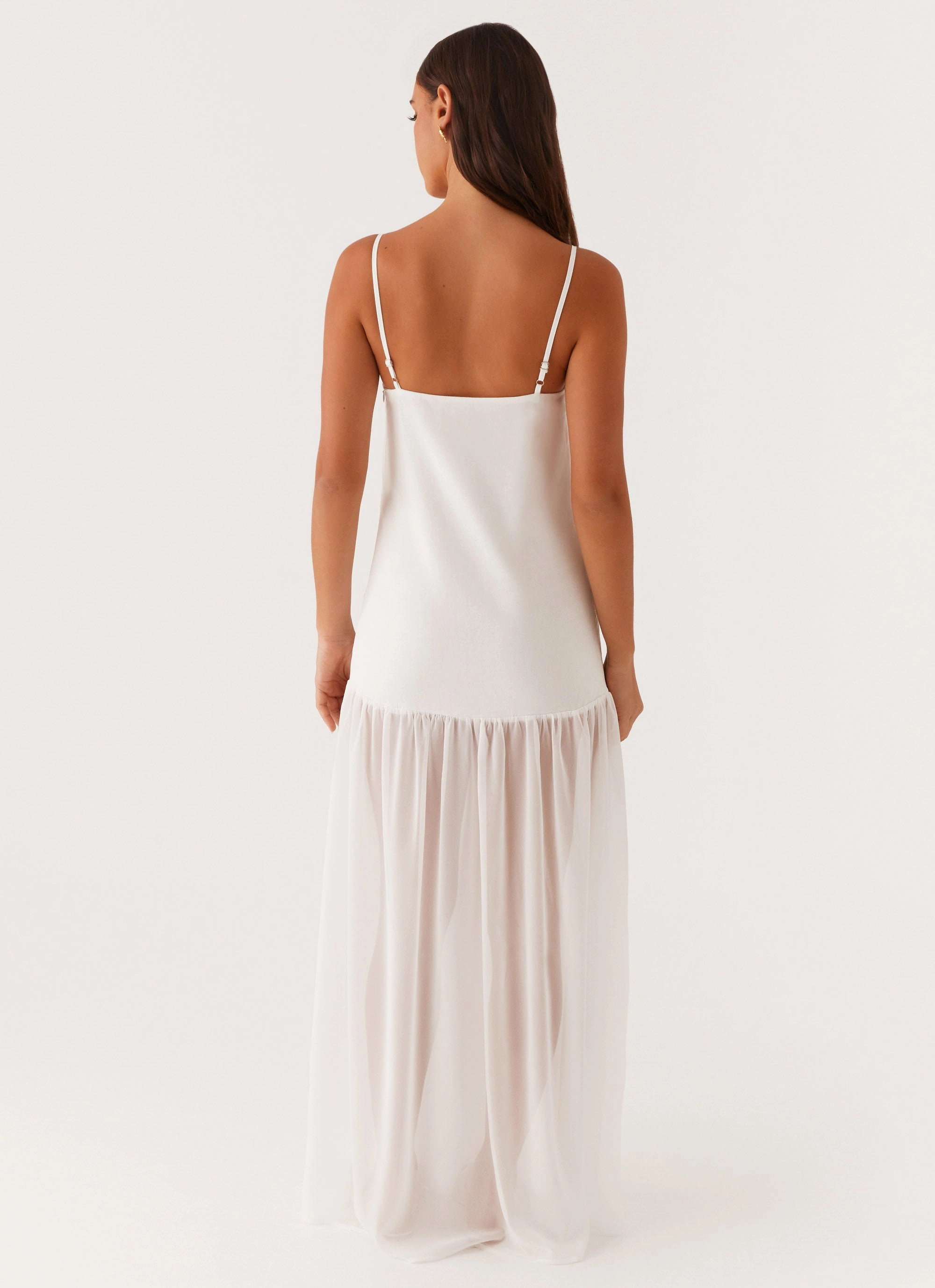 Modern Appearance Dew Tone Heavenly Linen Maxi Dress - White