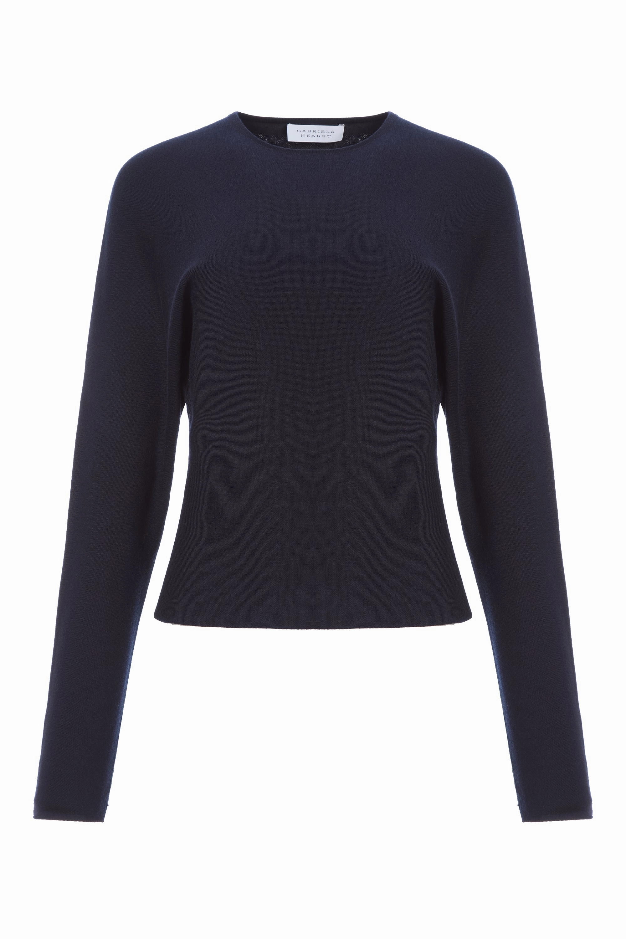 Theodore Knit Sweater in Navy Cashmere Silk Simple Classic MachineWashable