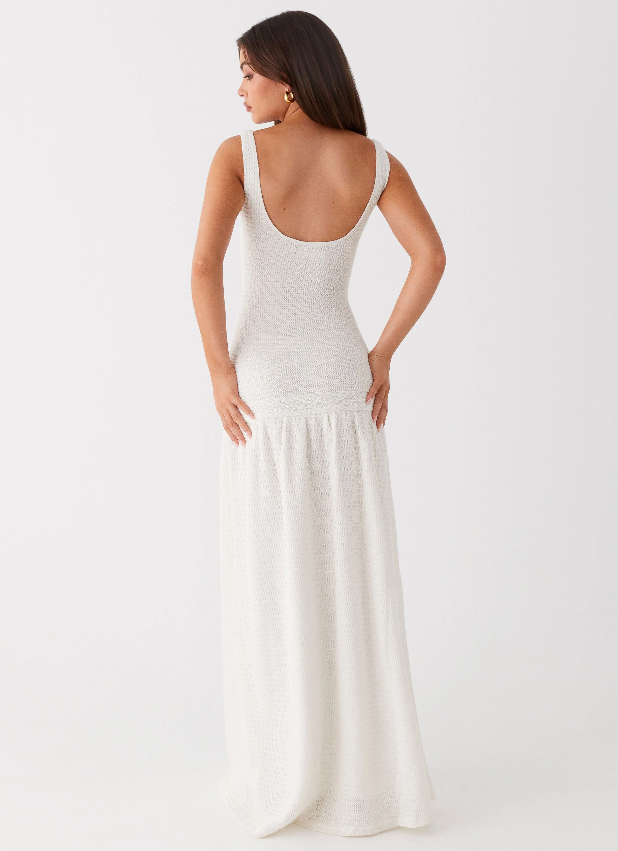 Lyrical Maxi Dress - Ivory Feminine empire waist dress