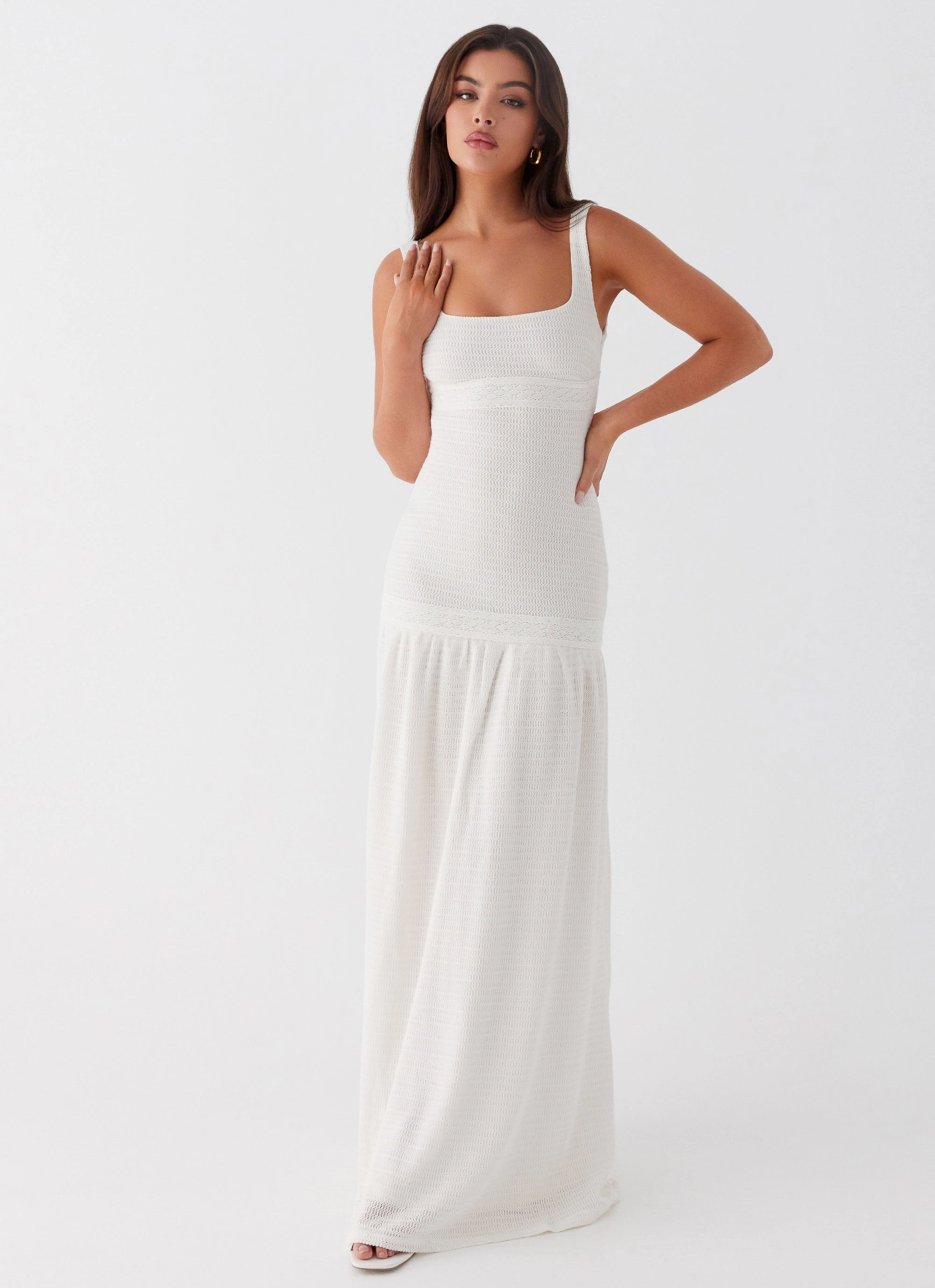 Chic Comfort Wear Brunch Fit Lyrical Maxi Dress - Ivory
