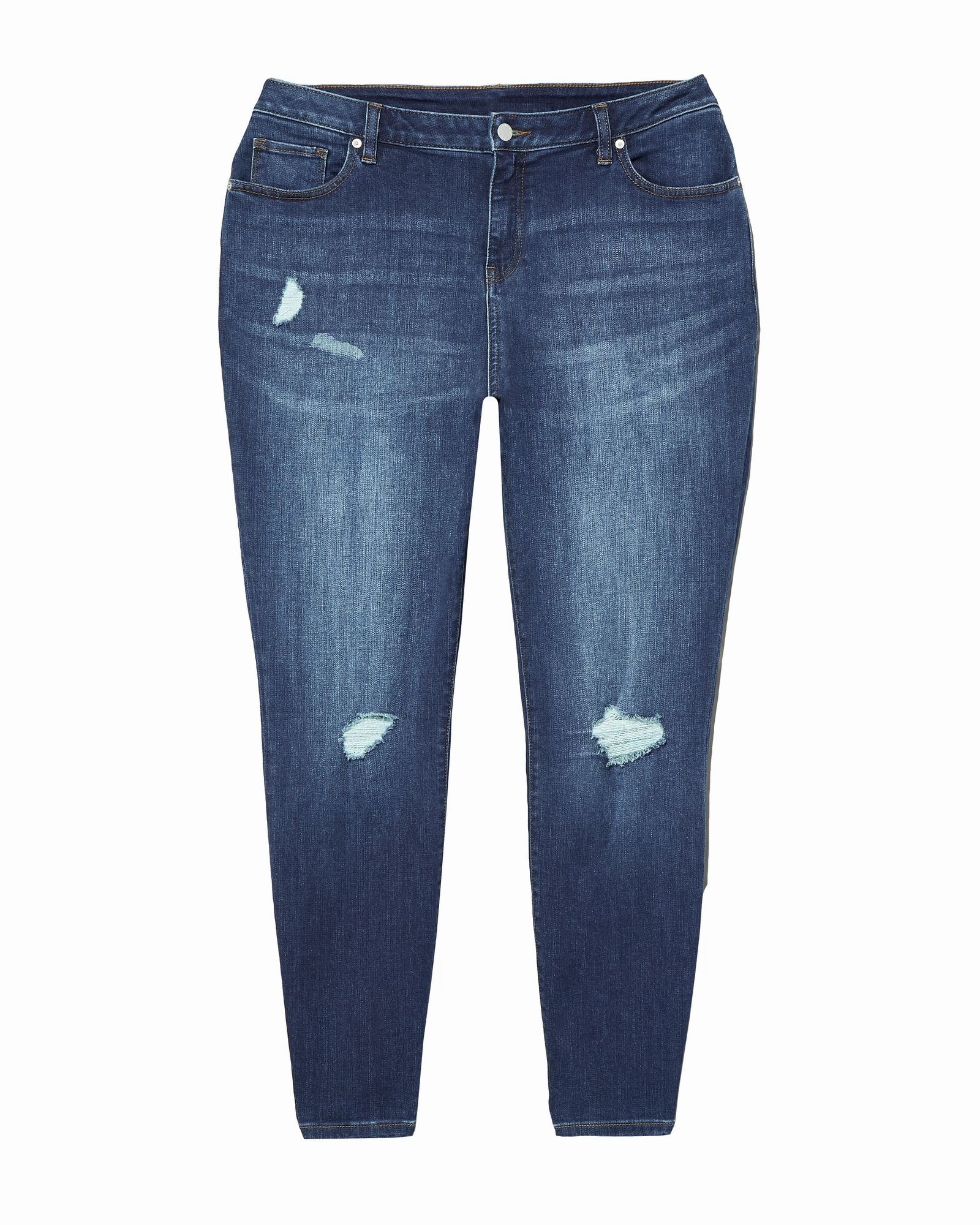 Elm Super Skinny Distressed Ankle Jean | Medium Wash Sustainable Creative Look Artist Vibe Everyday