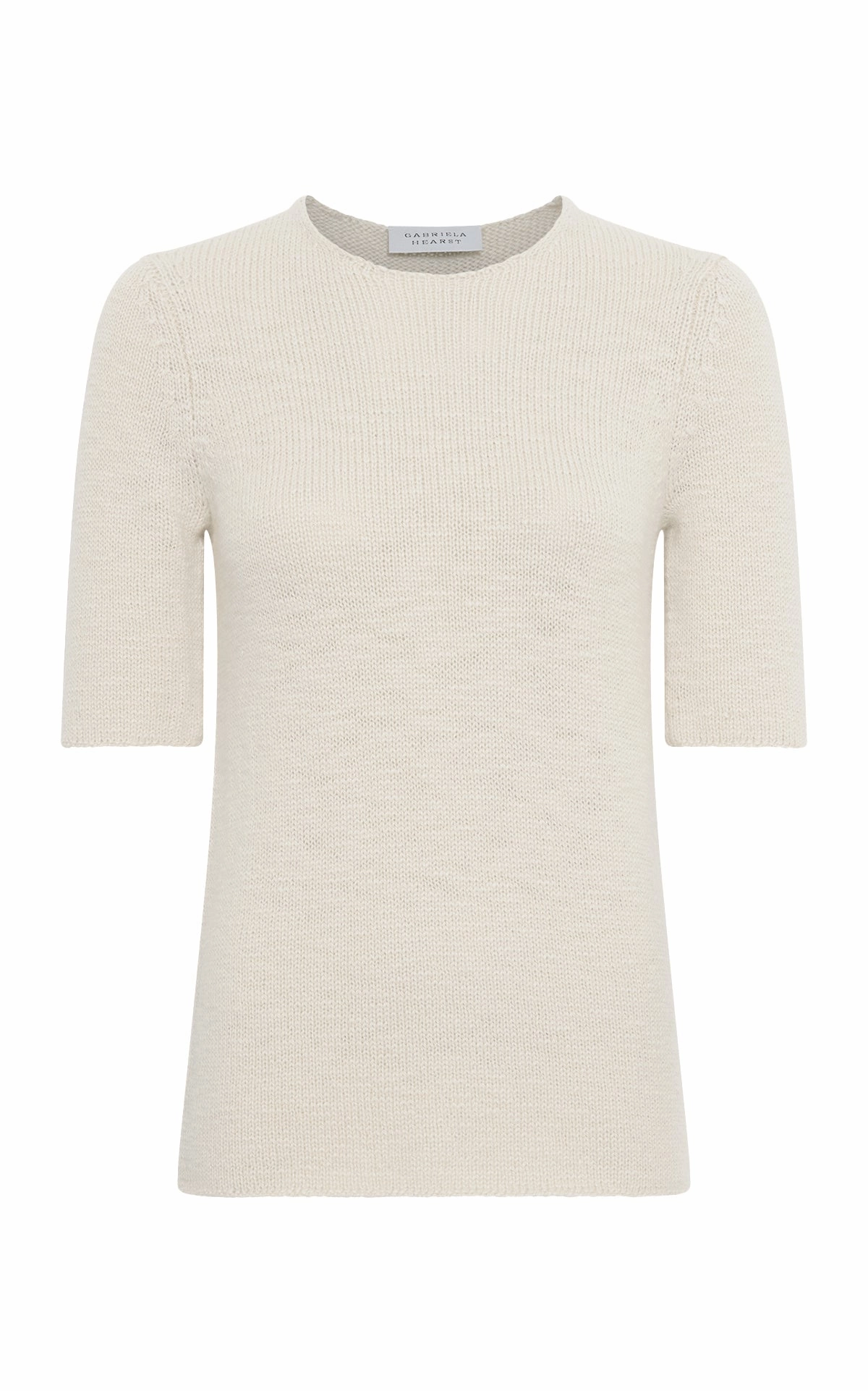 Embla Knit T-Shirt in Ivory Cashmere Go-To Fit Thermo Regulating Fibers