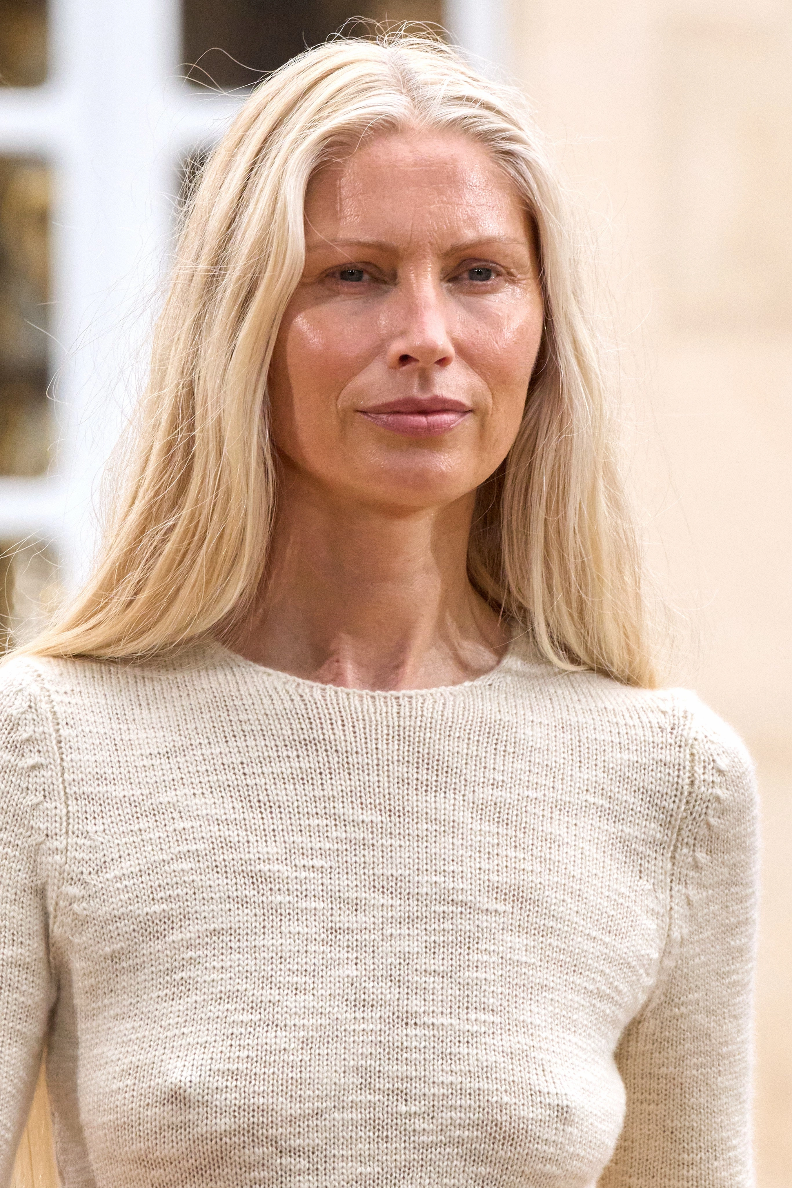 Fresh Layer Embla Knit T-Shirt in Ivory Cashmere