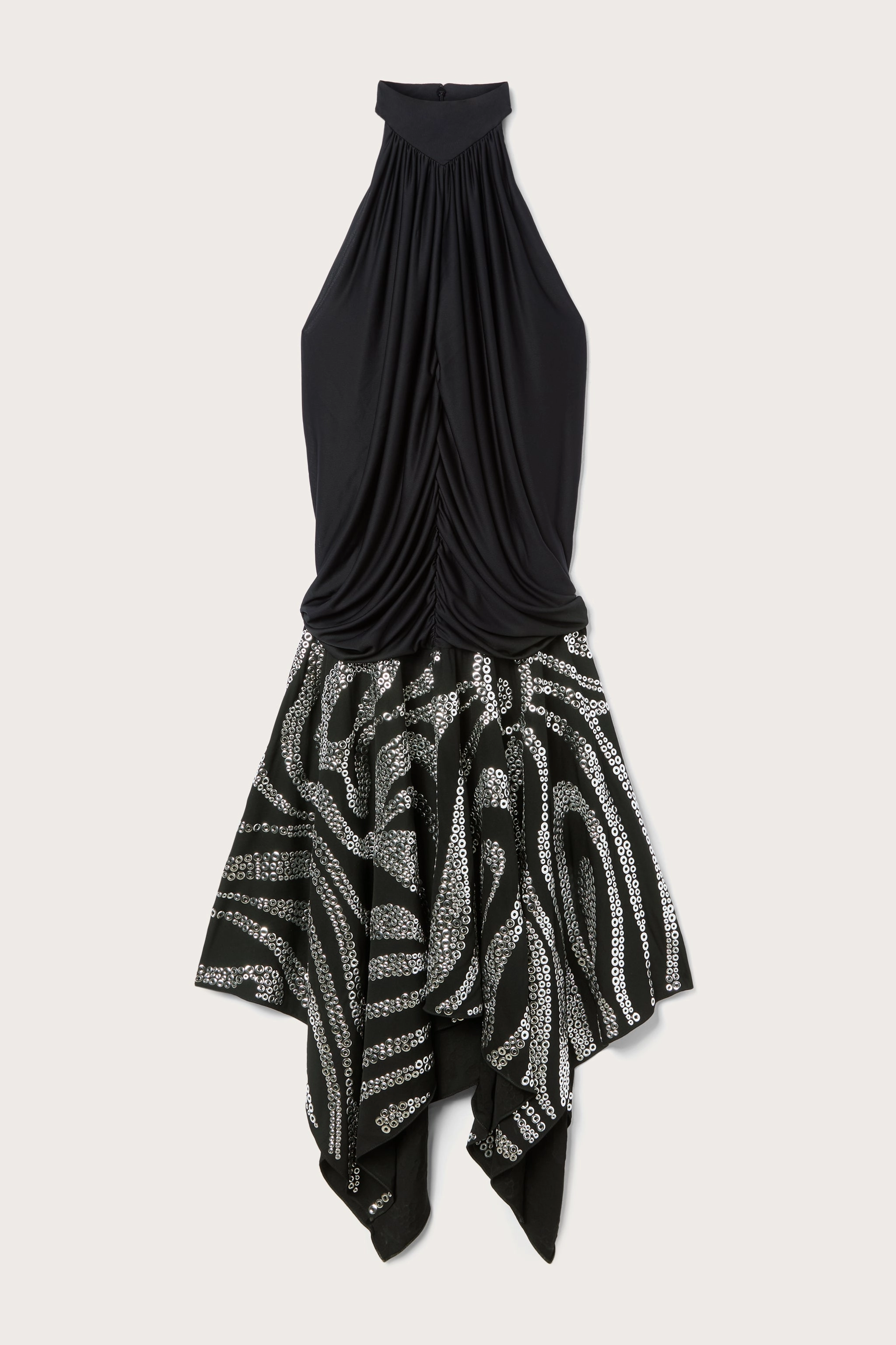 Clean Tone Embroidered Strapless Dress