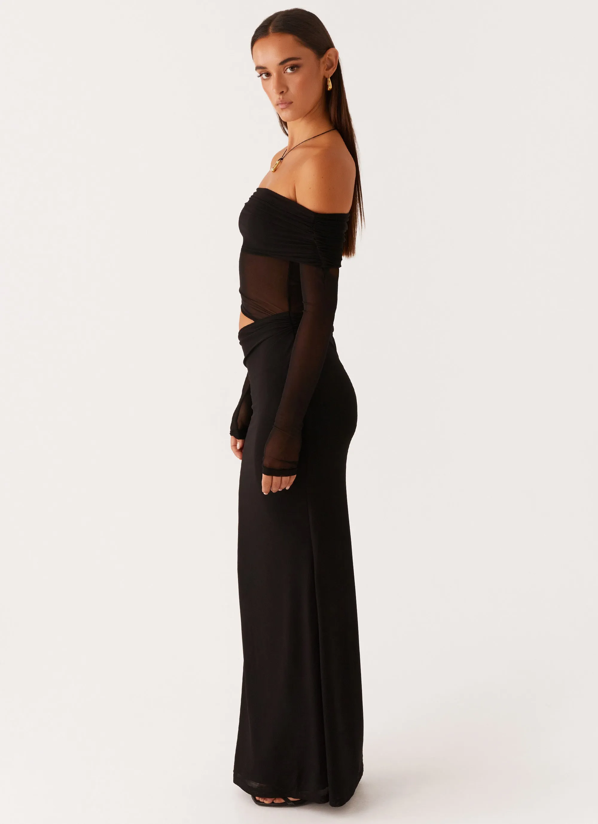 Emery Maxi Dress - Black Sleek And Stylish Timeless Beauty