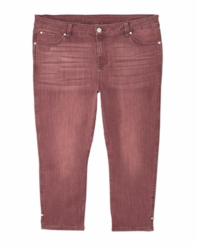 Empire Capri with Side Slit and Rivet Detail | Purple Morning Stroll Music Event Office Wear Daily Wear Festival Outfit