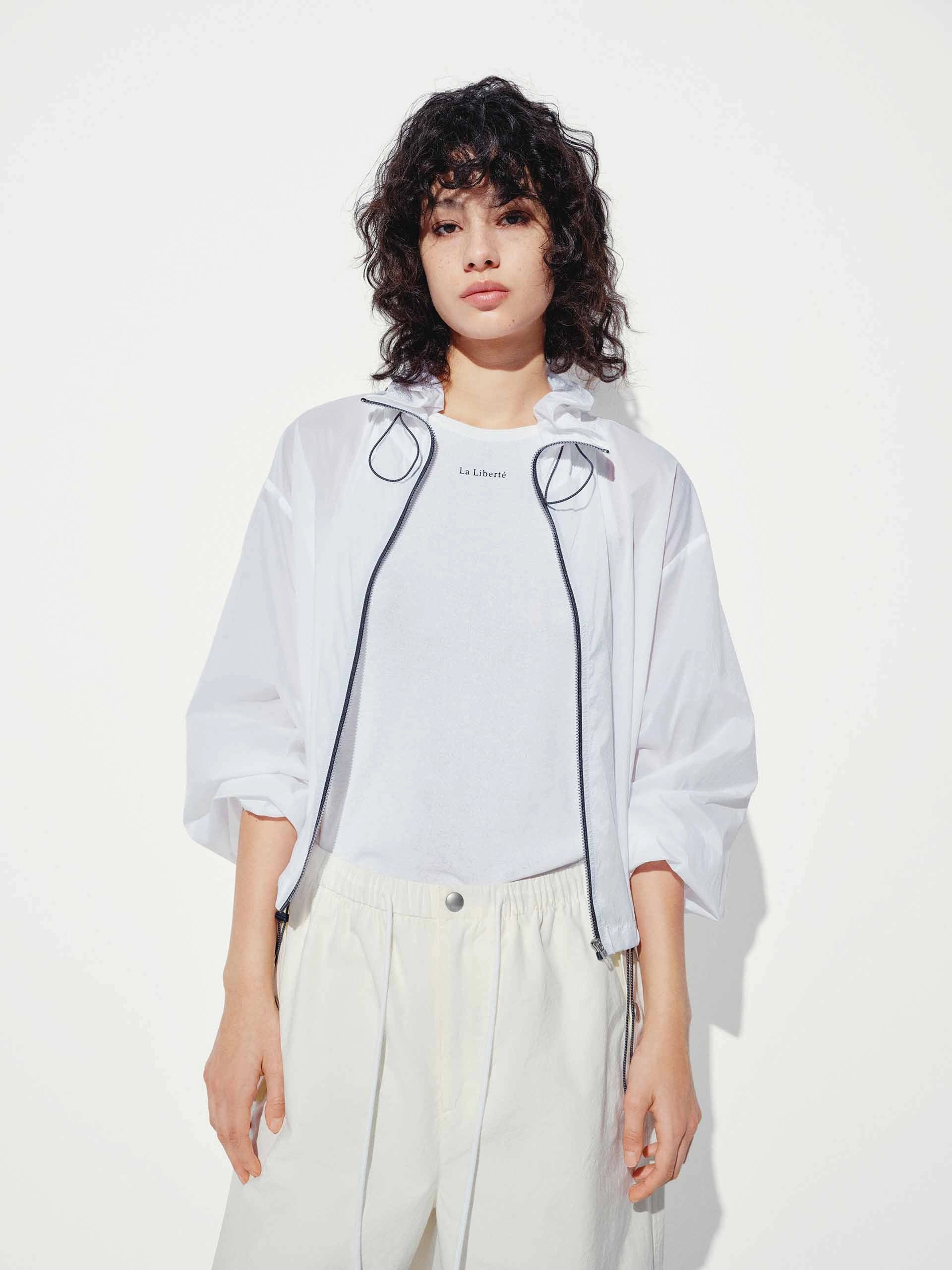 Lightweight Drawstring Cropped Jacket HemLock Adjustment System Inspire