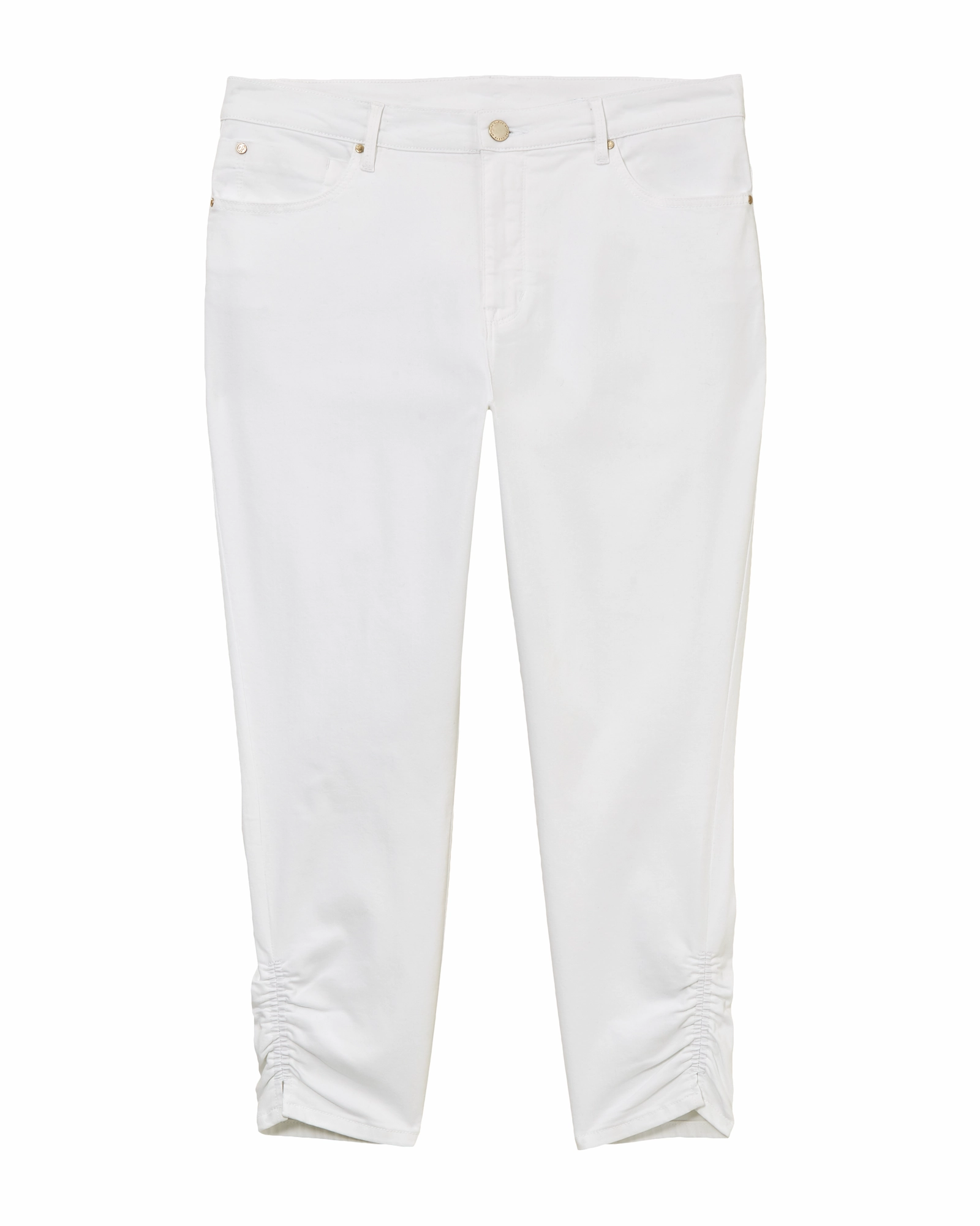 Tieman Skinny with Ruching | White Timeless Piece Smart Tailoring