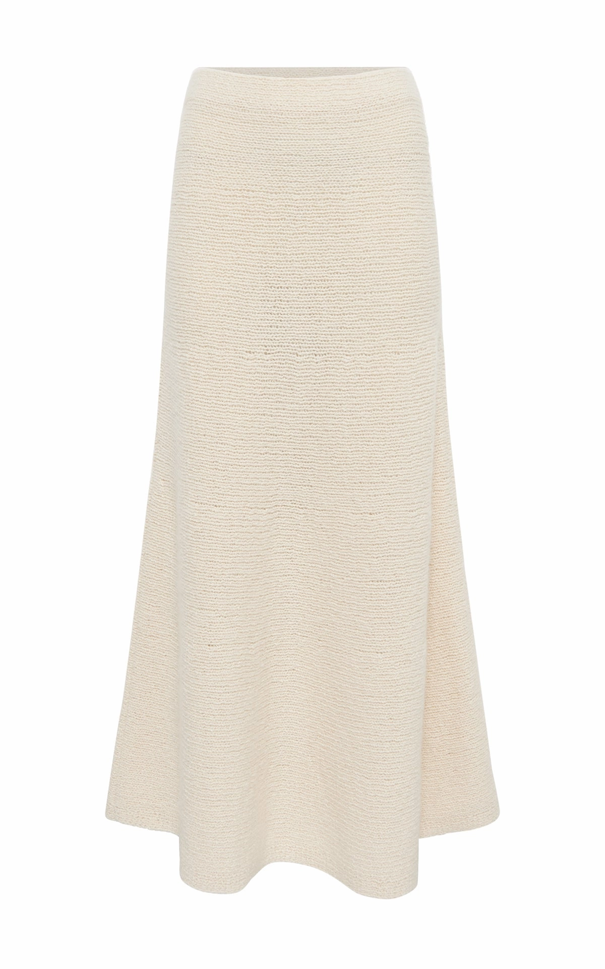 Sleek Wear Ostara Knit Maxi Skirt in Ivory Cashmere