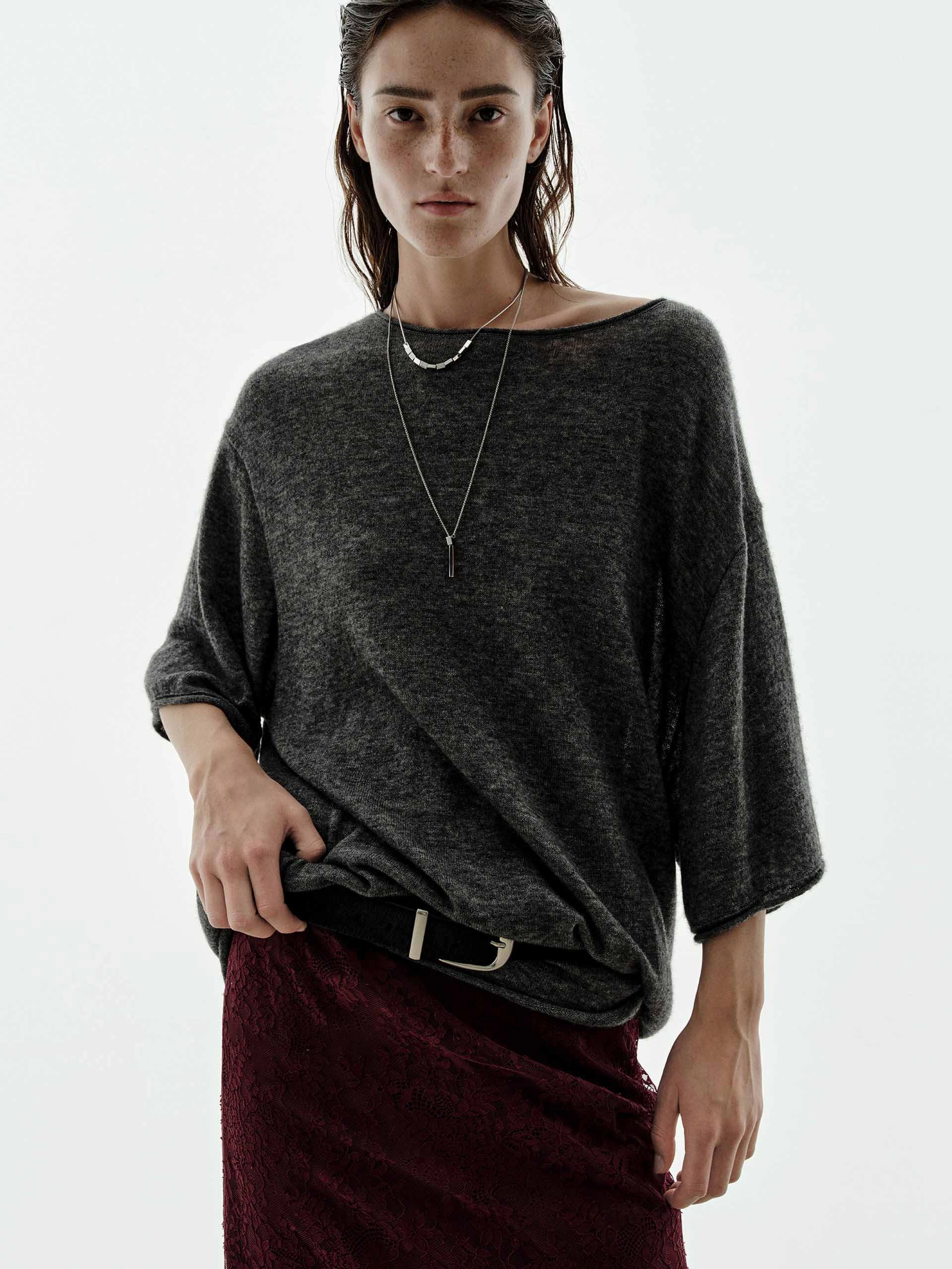 Minimal Vibe Wool Blend Loose Knitted Top