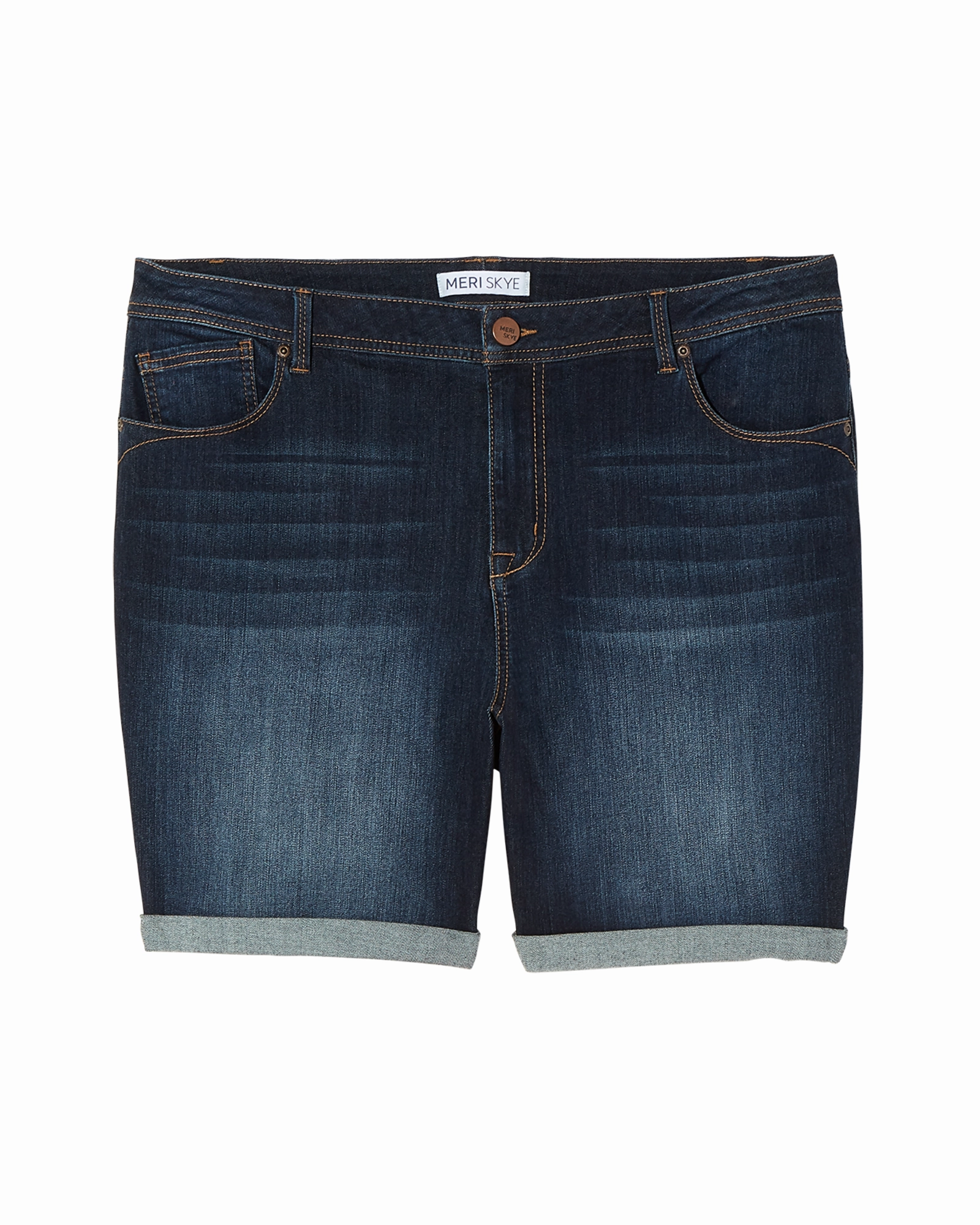 City Walk Smooth Everit Shorts with Rolled Hem | Dark Wash