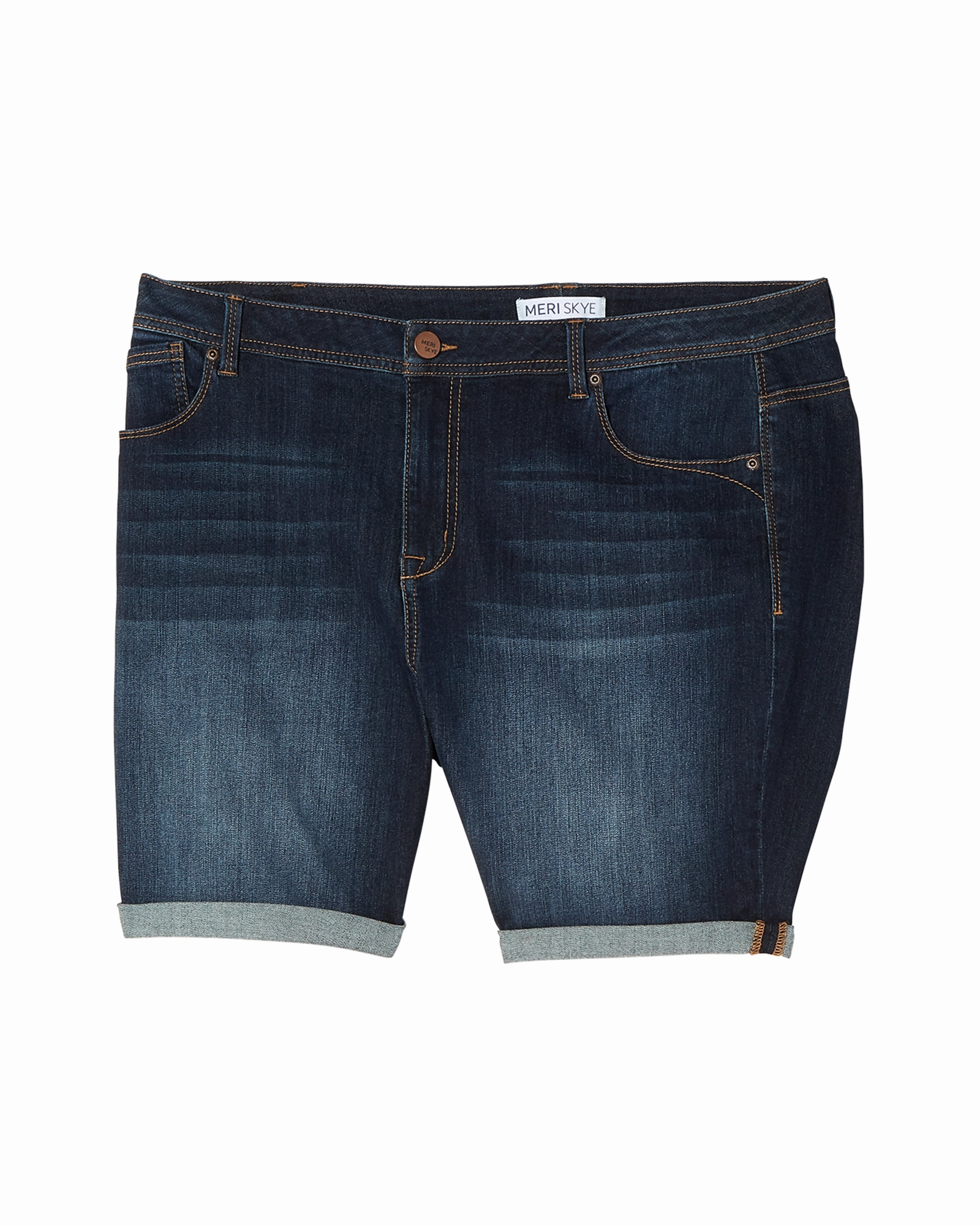 Everit Shorts with Rolled Hem | Dark Wash Stain Release Finish
